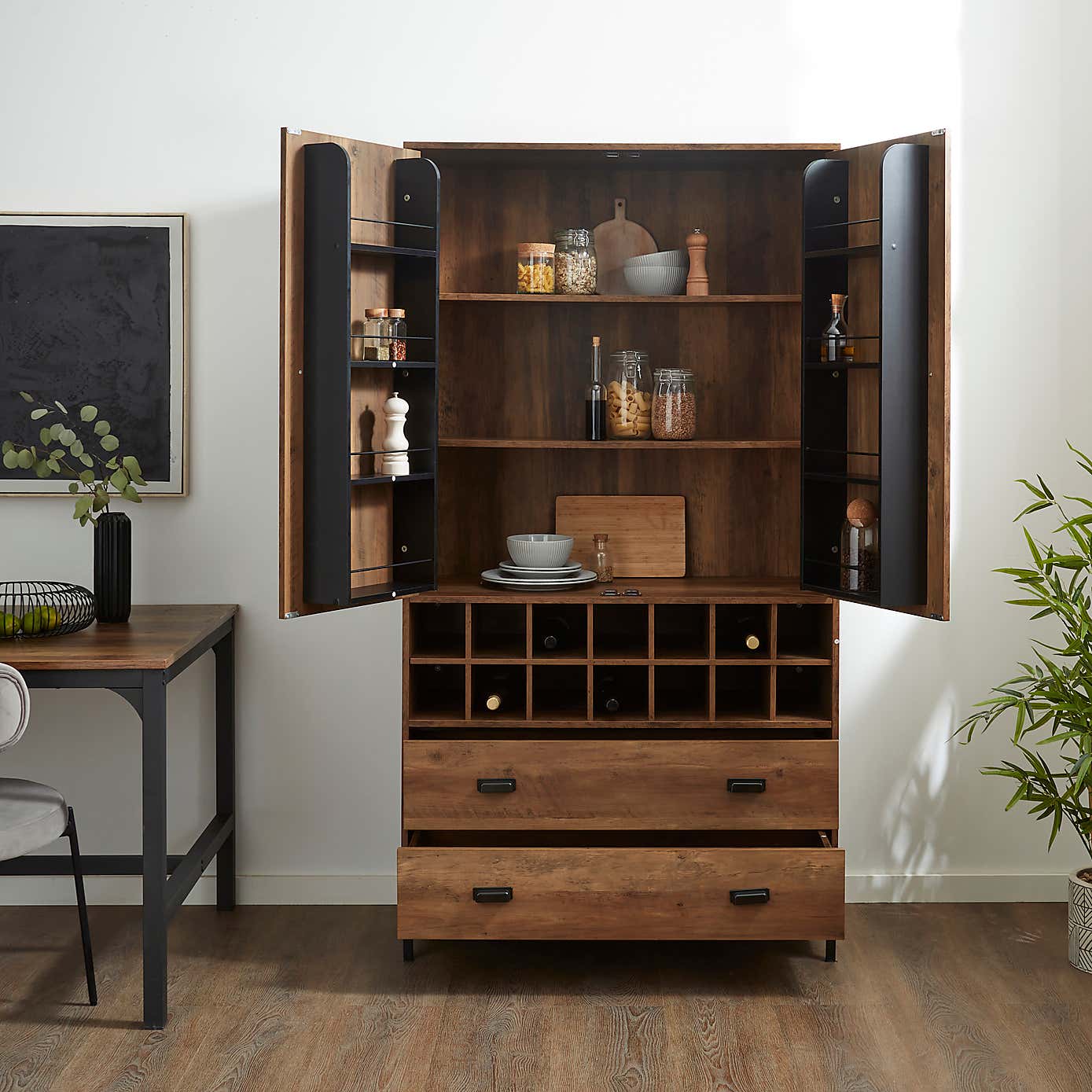 Fulton Double Larder Unit, Pine