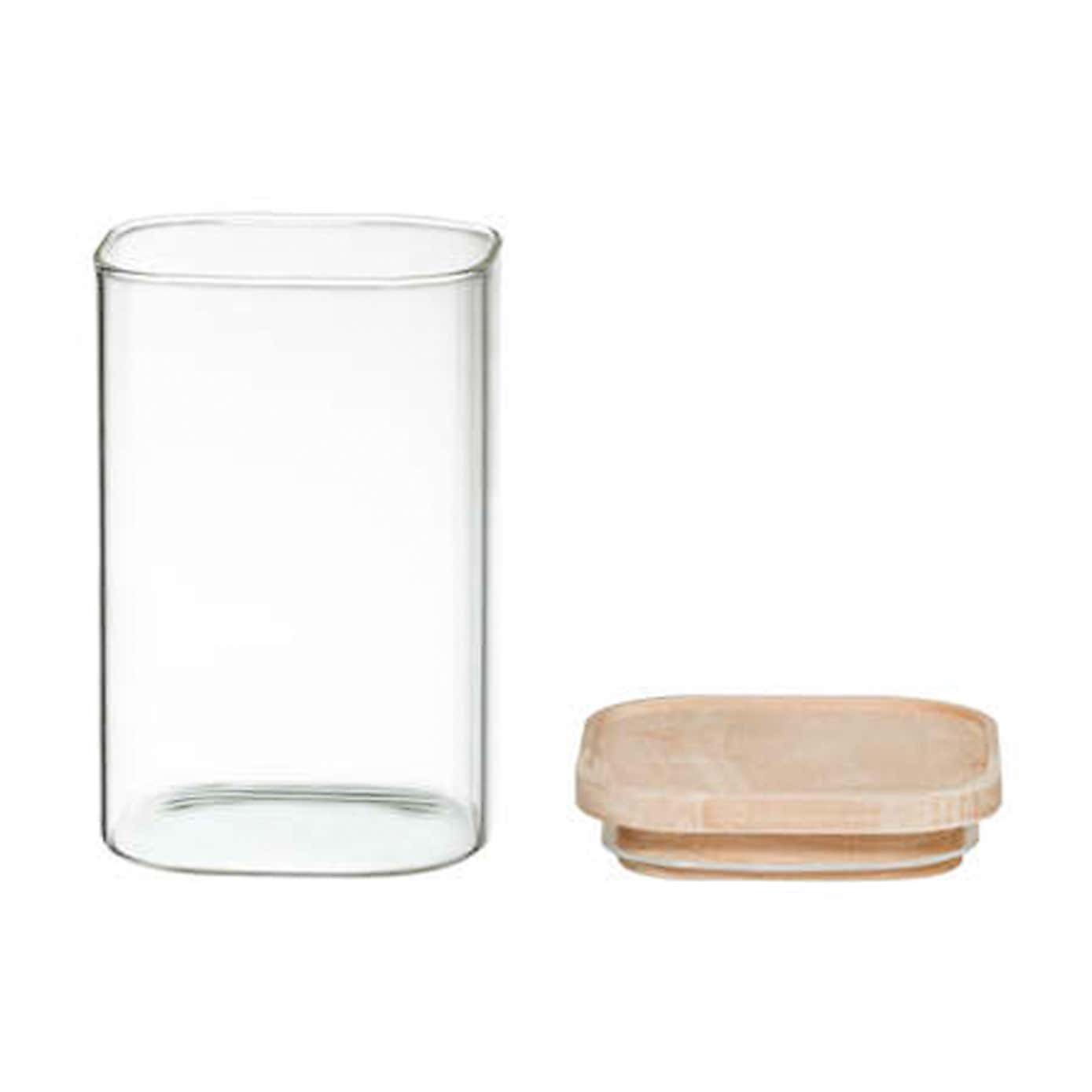 Set of 4 Stacking Glass Storage Jars