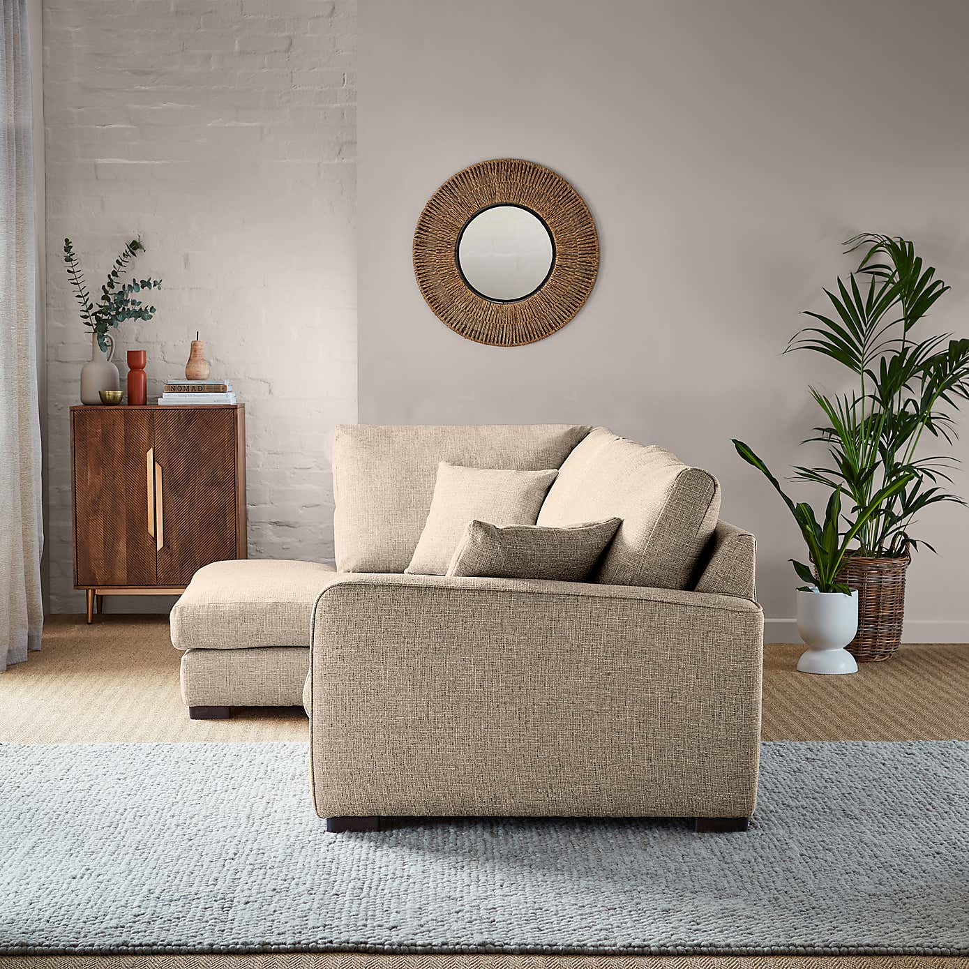 Carson Chunky Multi Weave Left Hand Corner Sofa