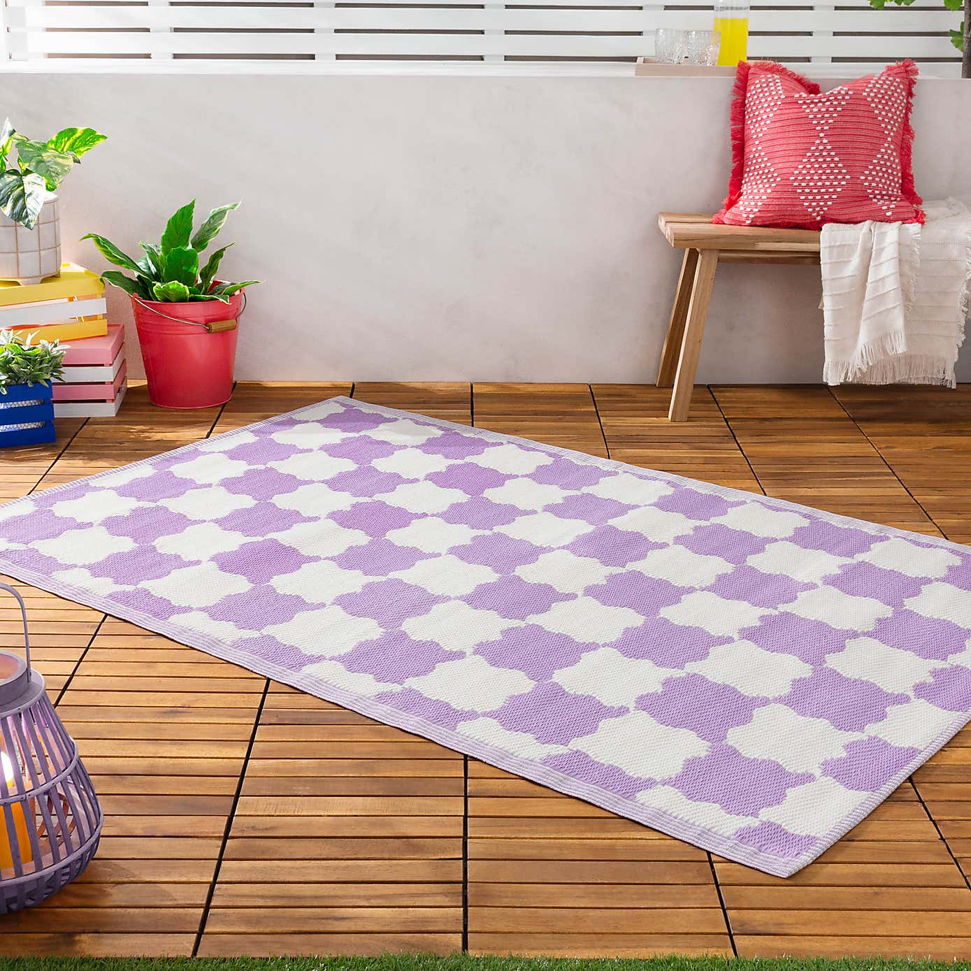 Furn Checkerboard Indoor Outdoor Rug