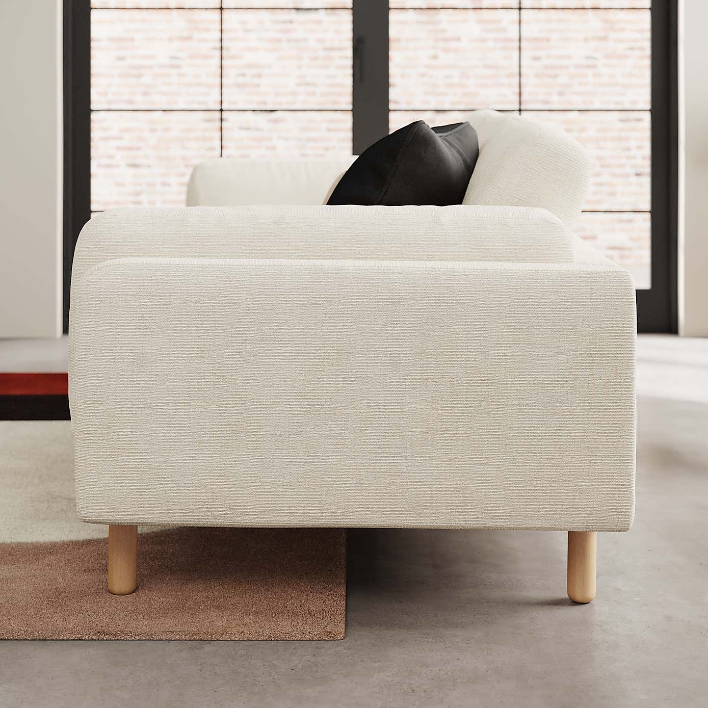 Newton Chunky Tonal Weave 4 Seater Sofa