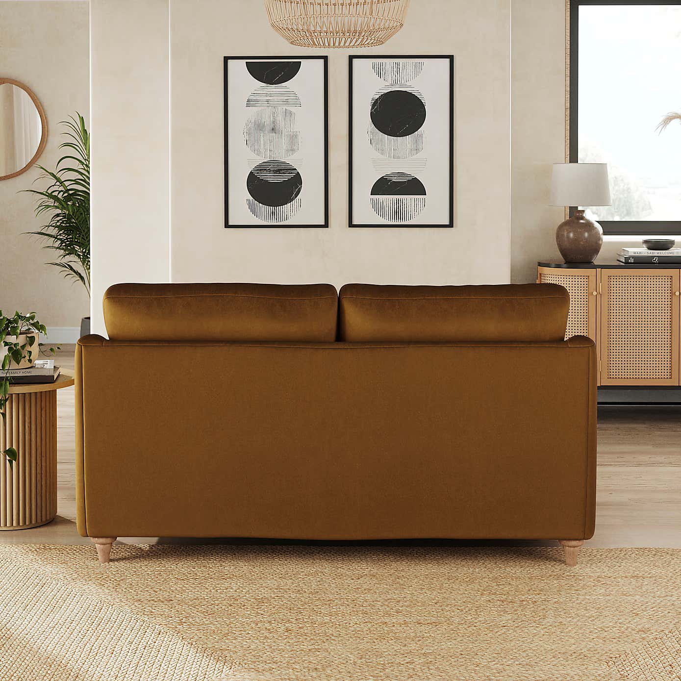 Hattie Matte Plush Velvet 2 Seater Sofa