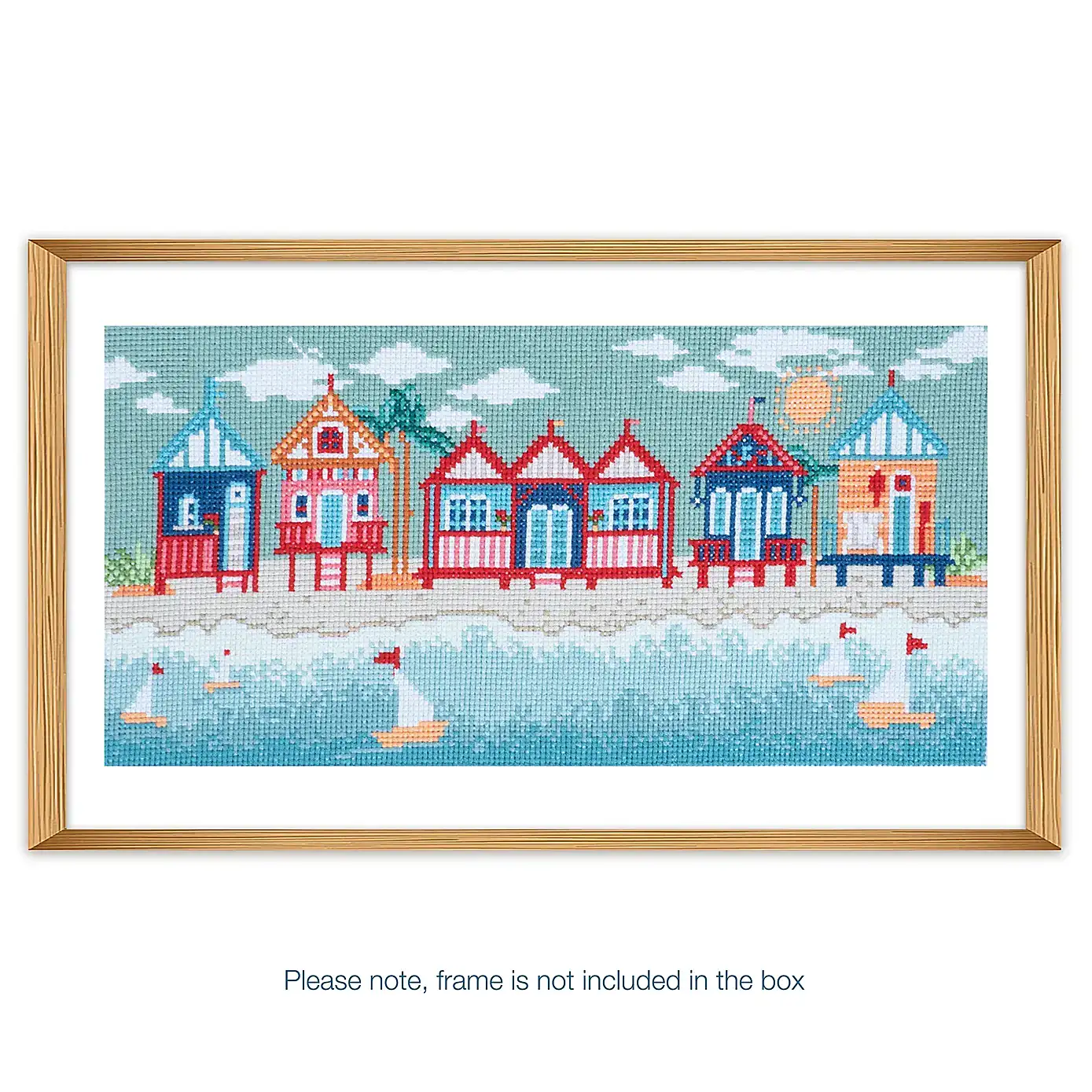 Cross Stitch Large Beach Hut