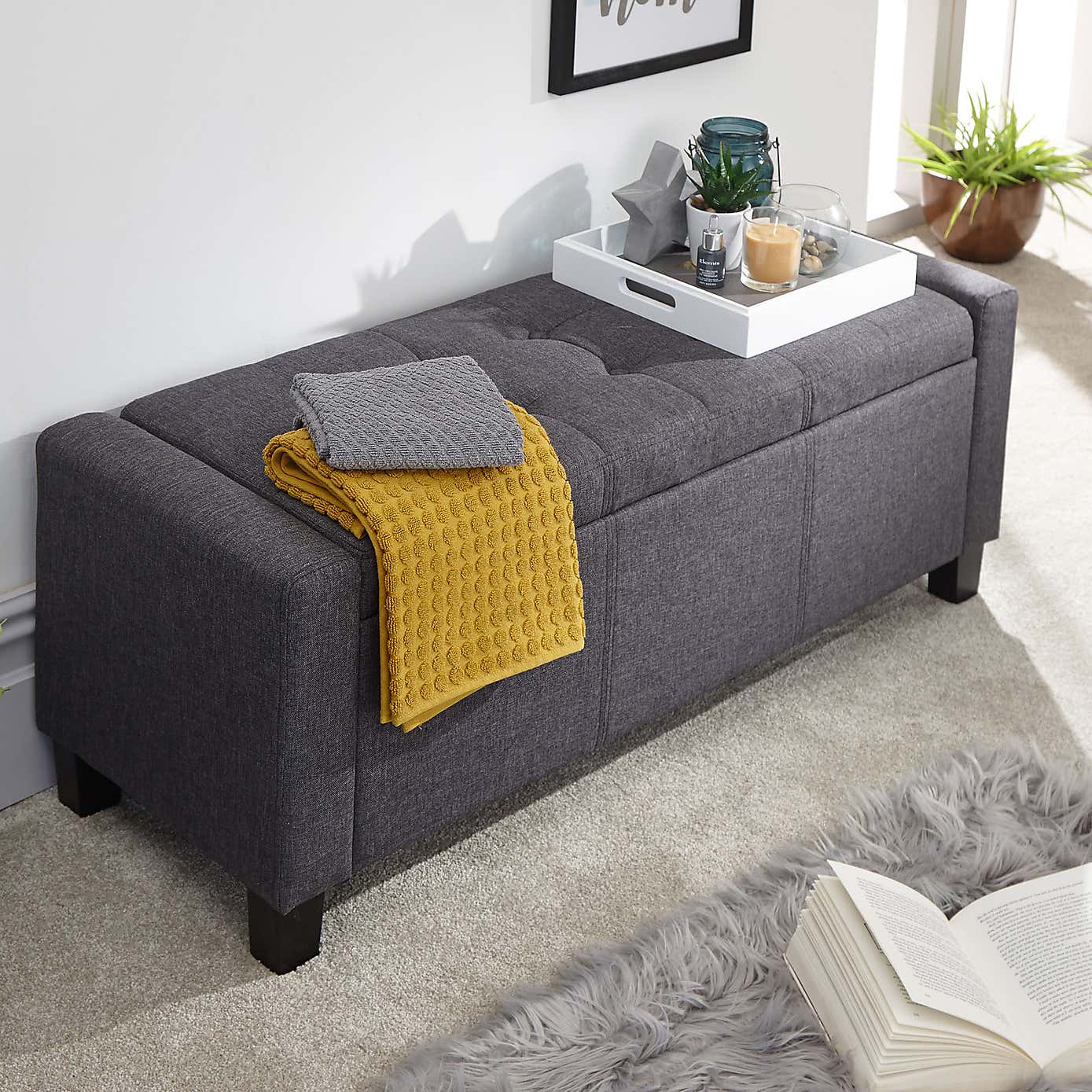 Verona Fabric Ottoman