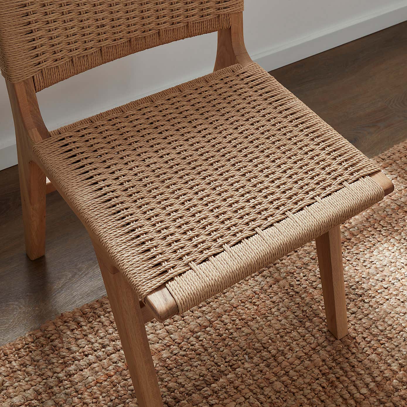 Karla Rectangular Extendable Dining Table with 4 Cordella Natural Oak Dining Chairs