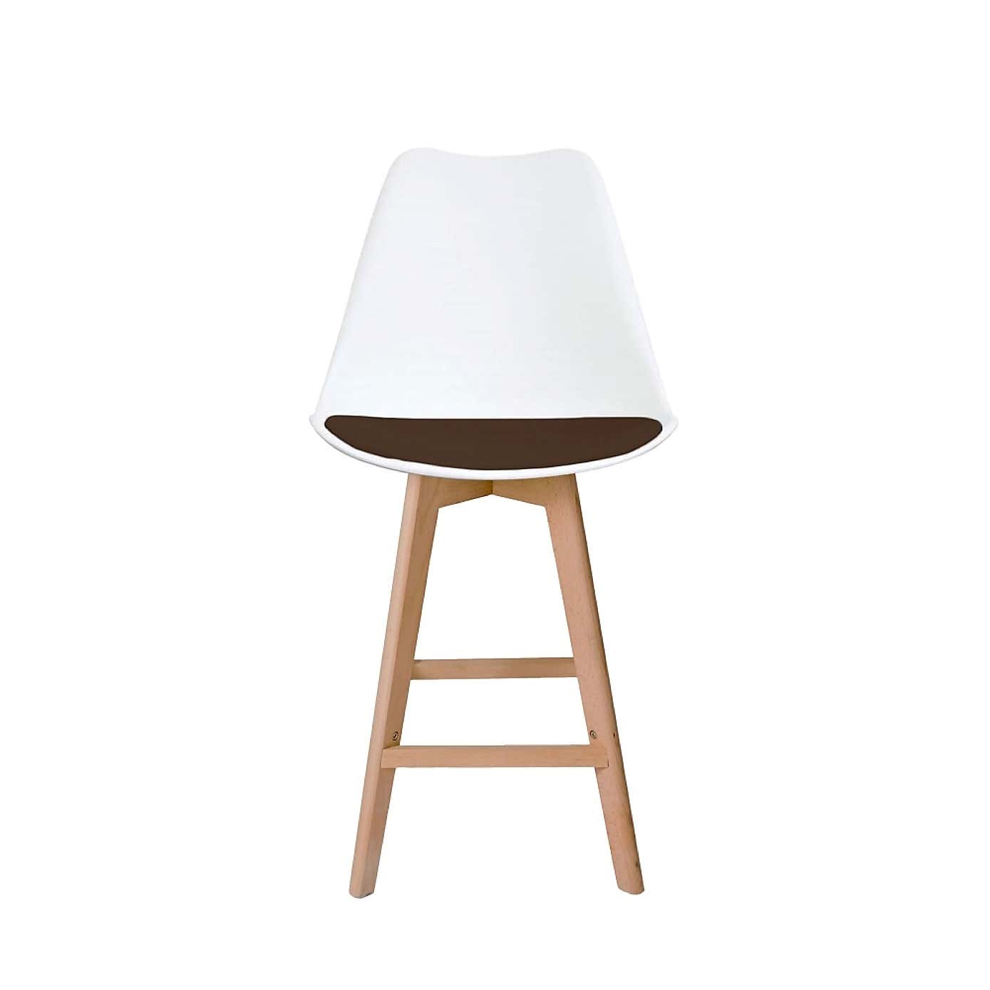 Fusion Living Soho White Plastic Bar Stool