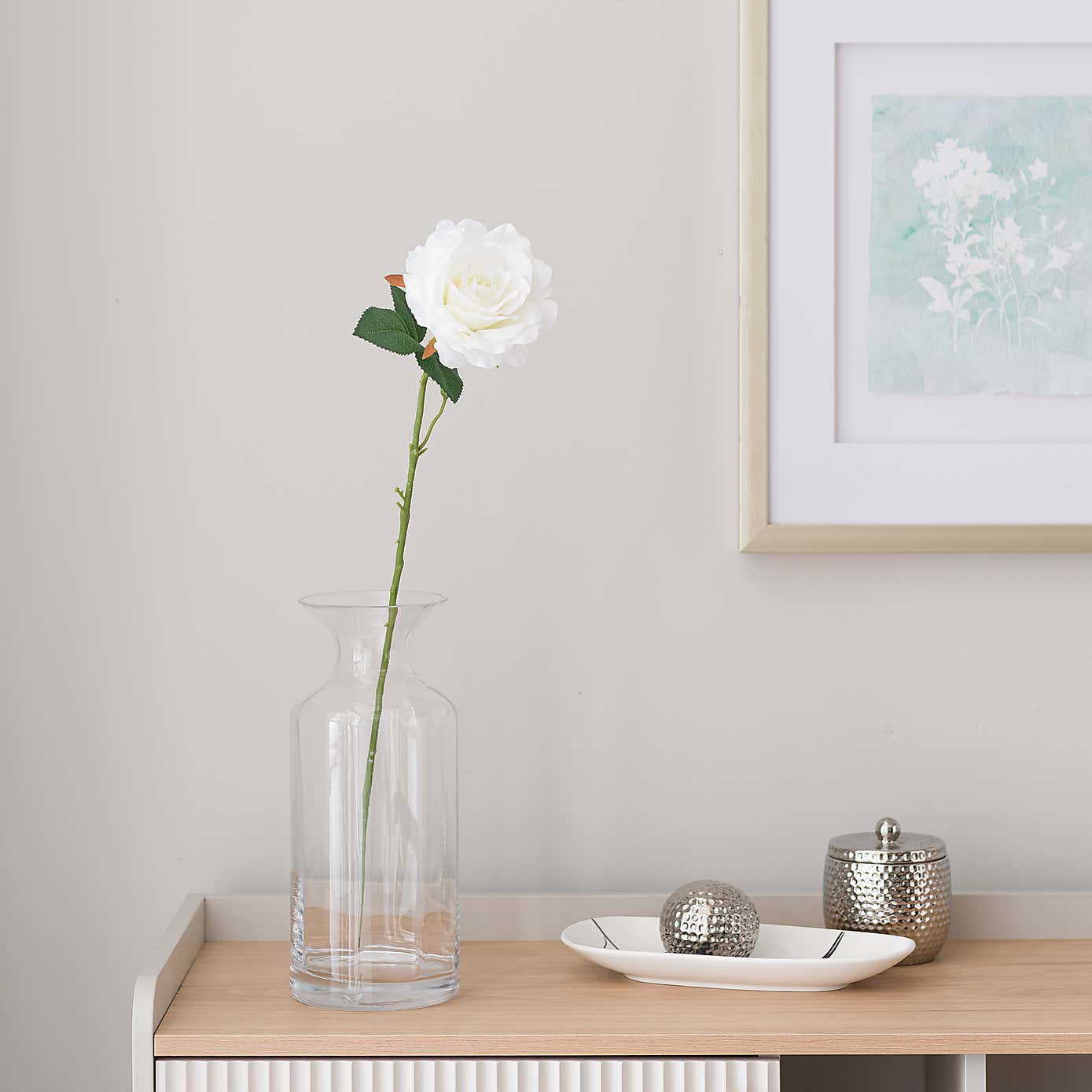 Artificial White Rose