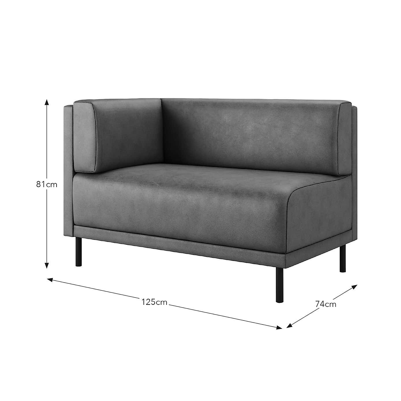 Mae Corner Dining Bench, Faux Leather