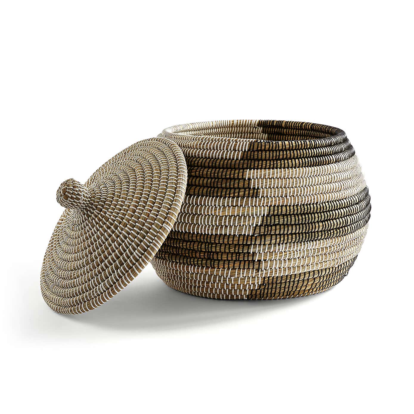 Contrast Storage Basket With Lid