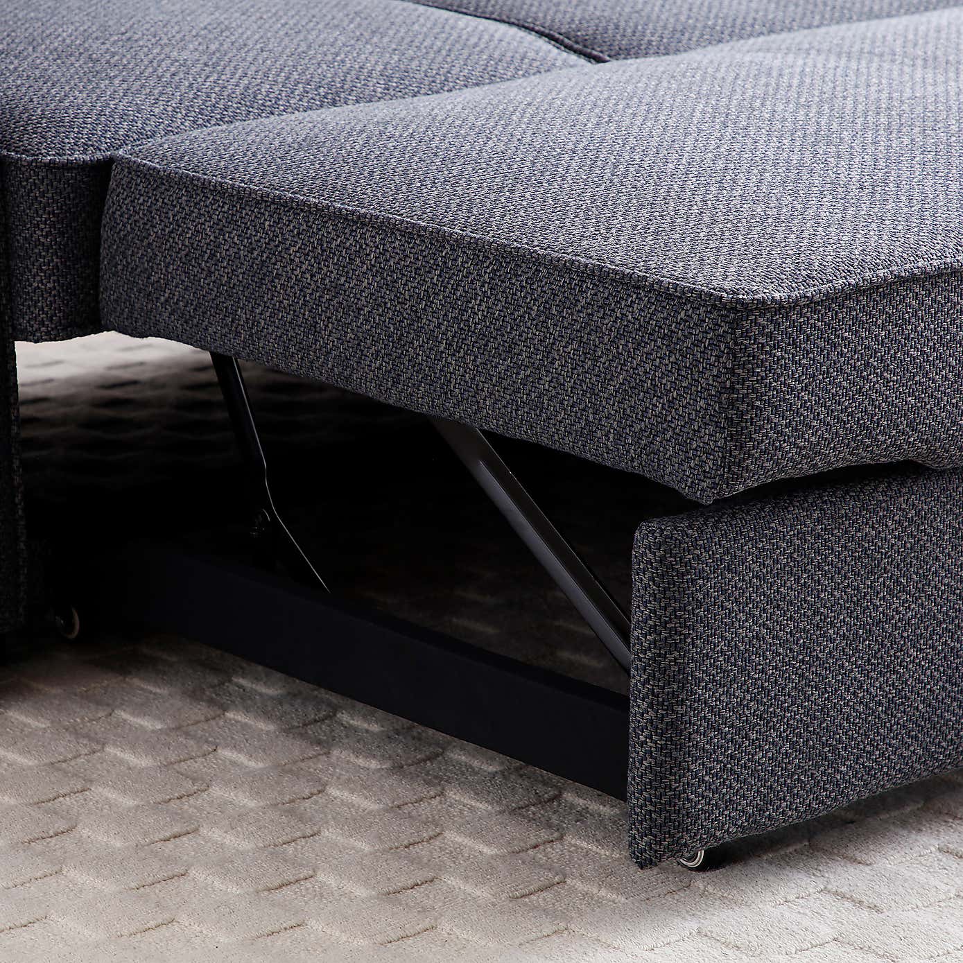 Kayden Fabric Traditional Scroll Arm Corner Sofa Bed