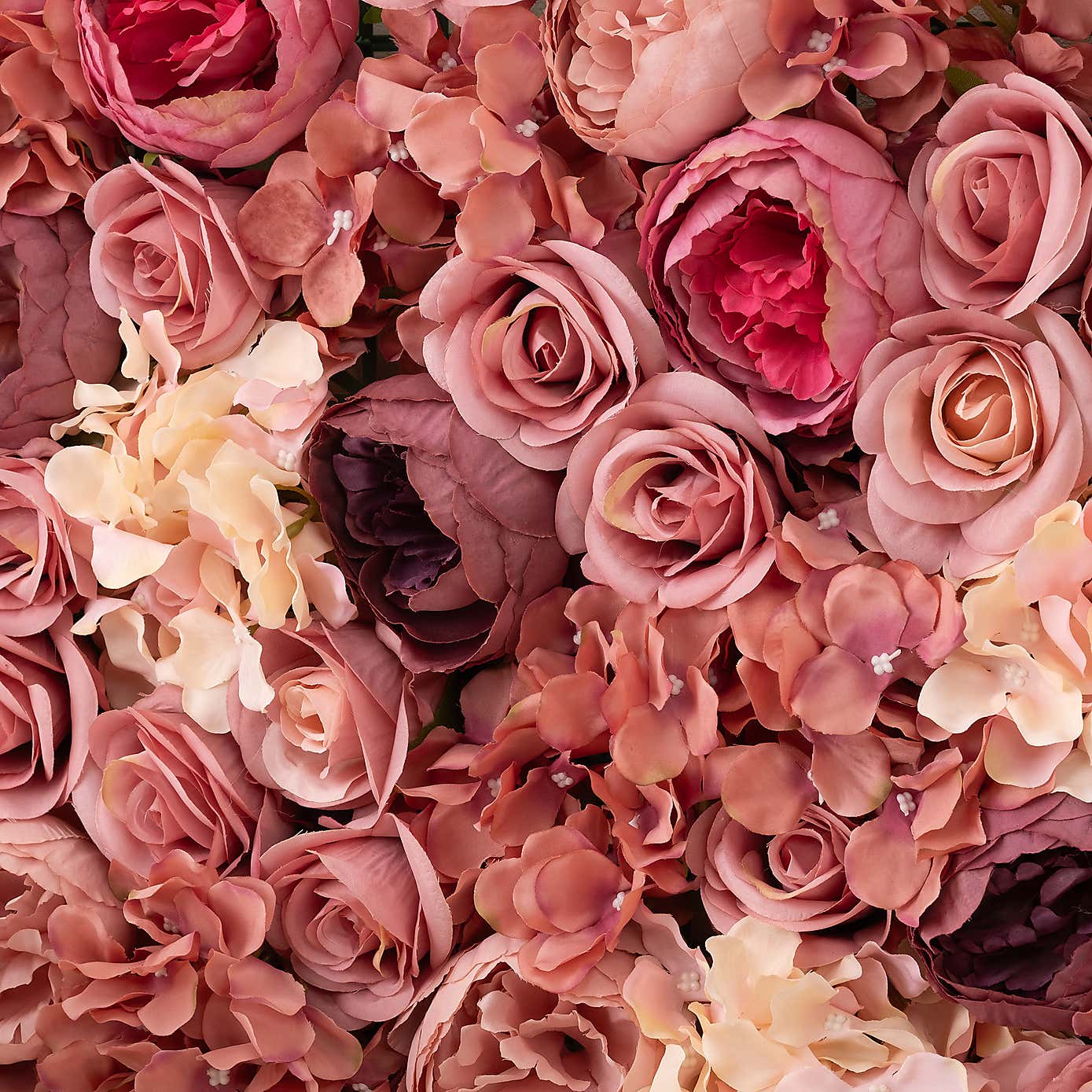 Set of 2 Artificial Premium Mixed Flower Walls