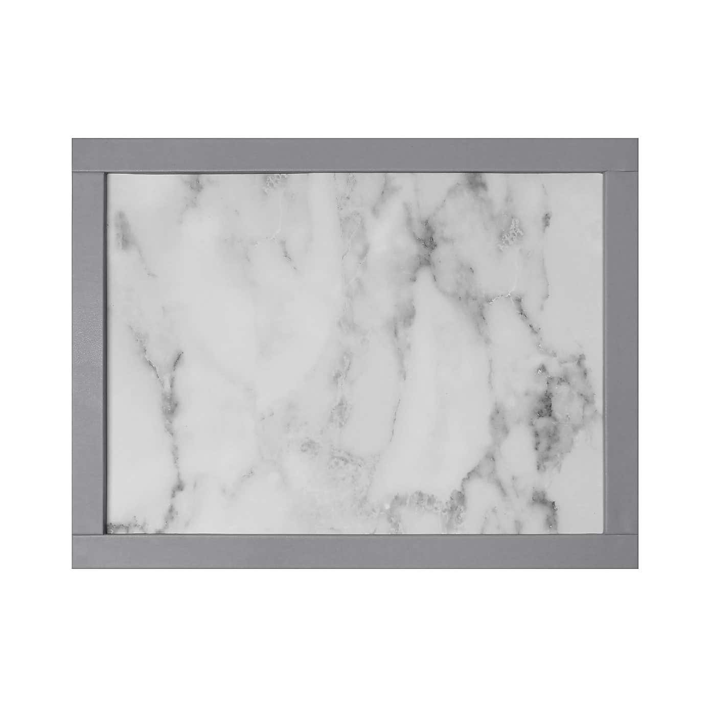 White Marble Rectanglular Laptray