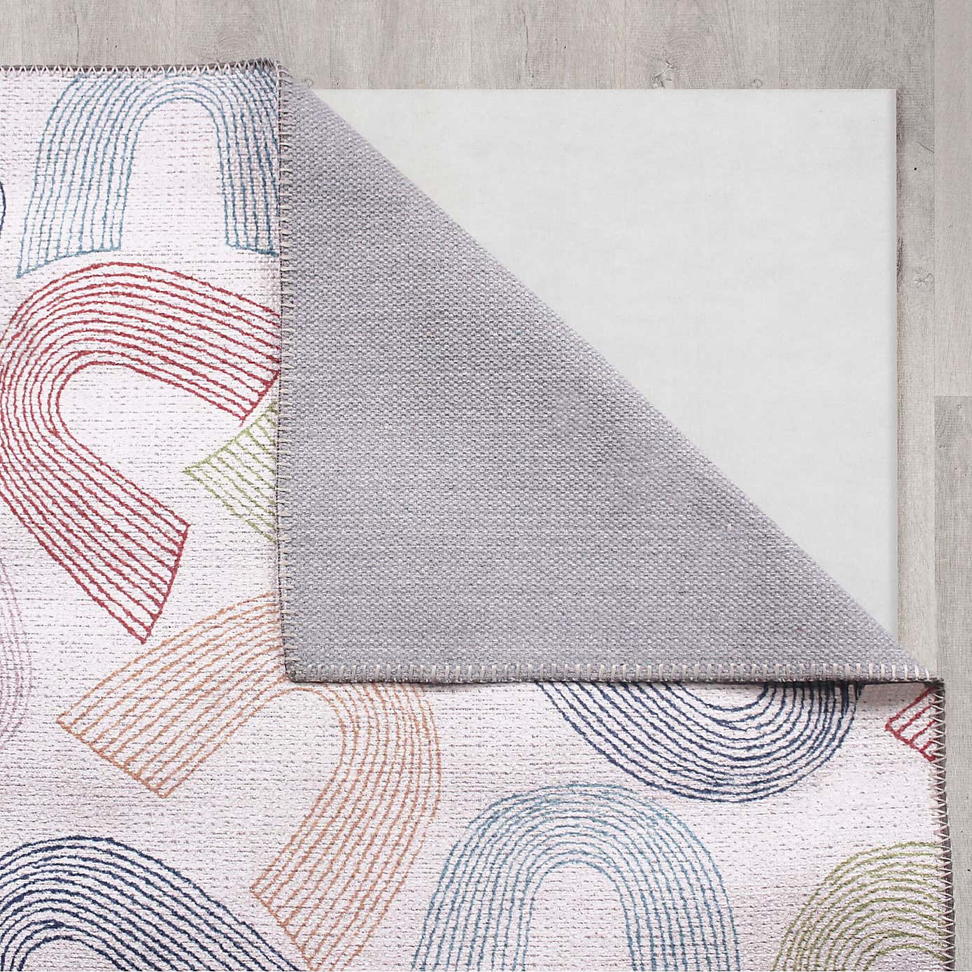 Rainbow Multicoloured Washable Rug