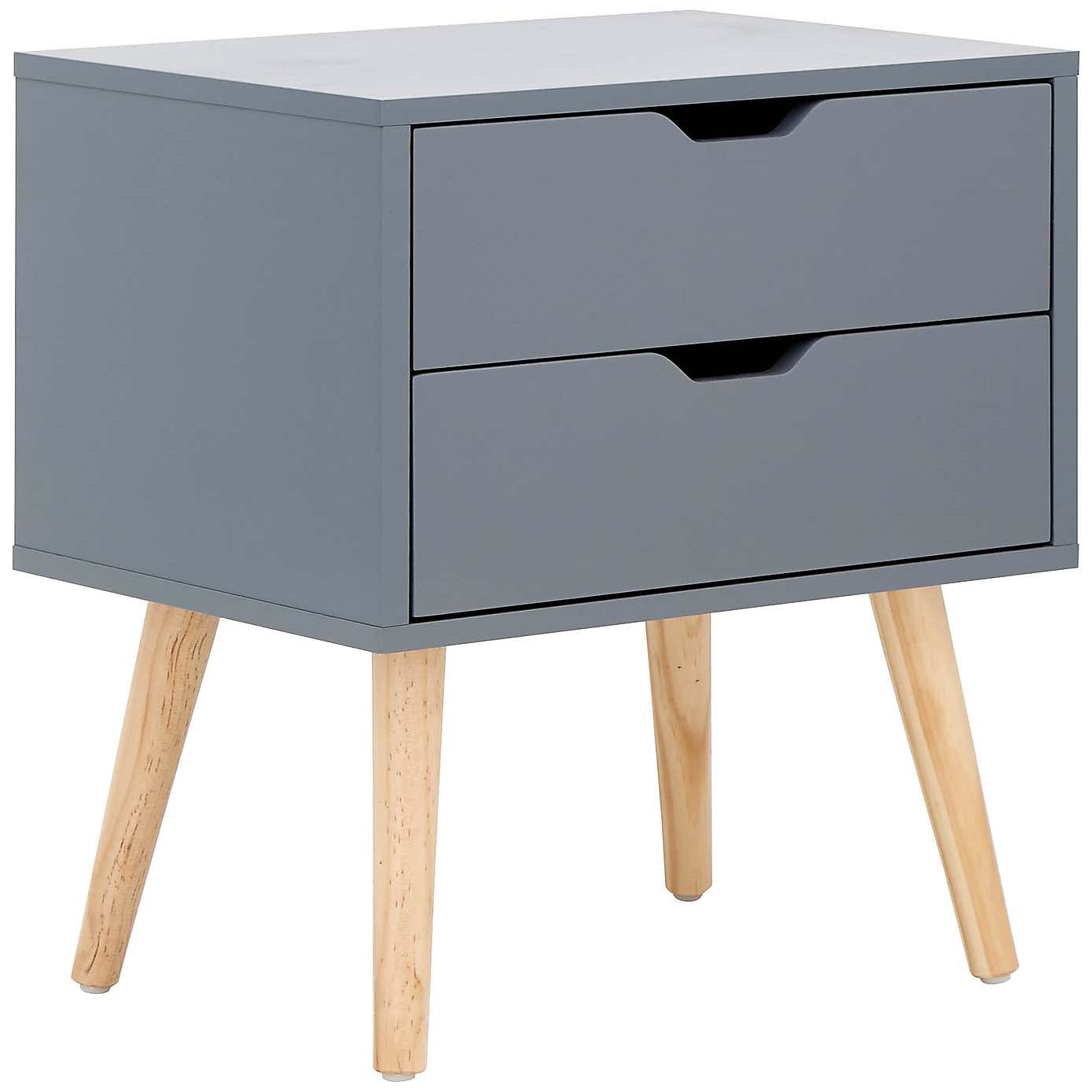 Nyborg 2 Drawer Bedside Table