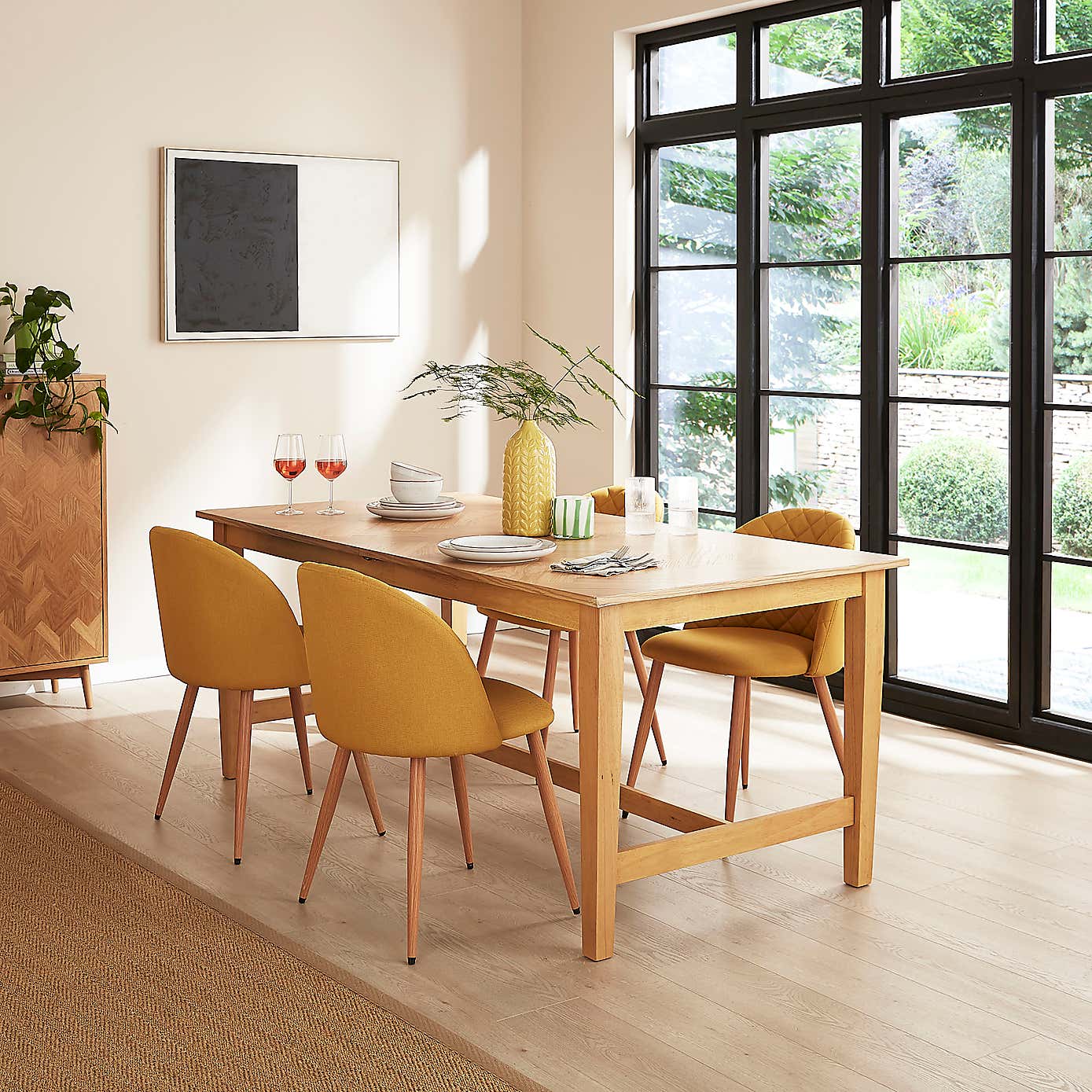 Astrid Dining Chair, Flatweave Fabric