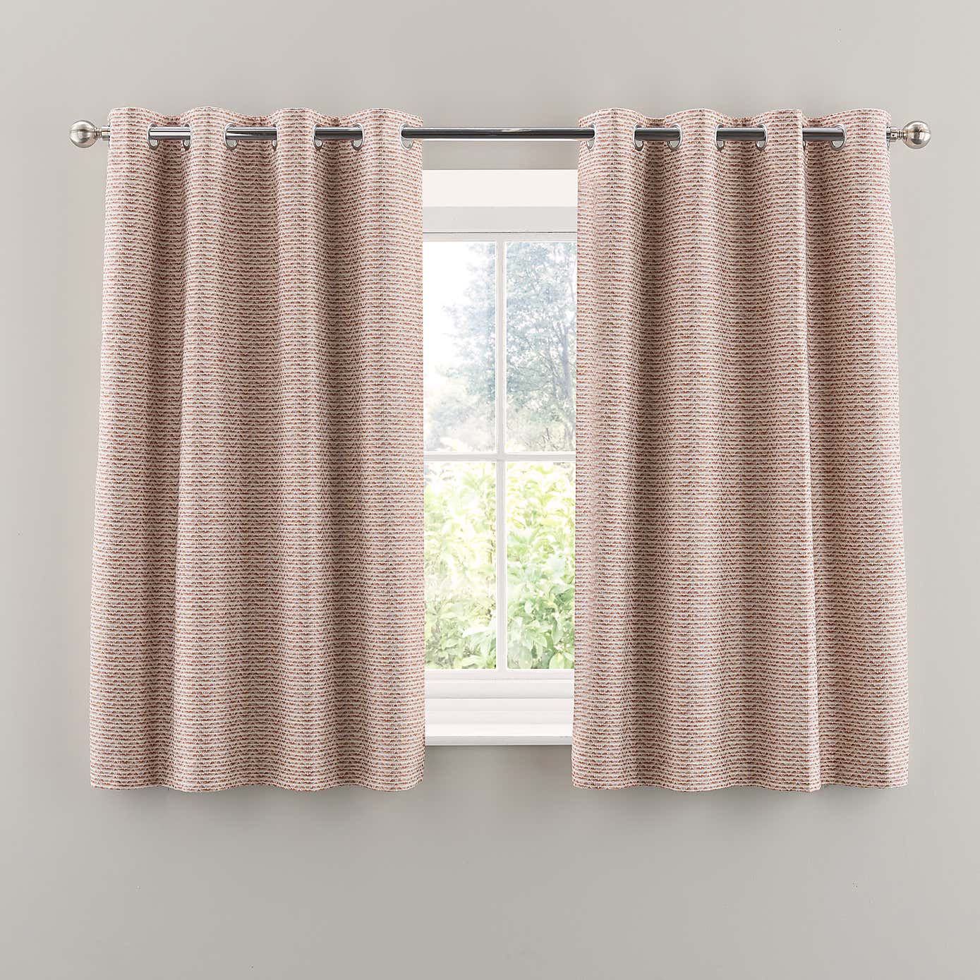 Frankie Herringbone Blackout Eyelet Curtains