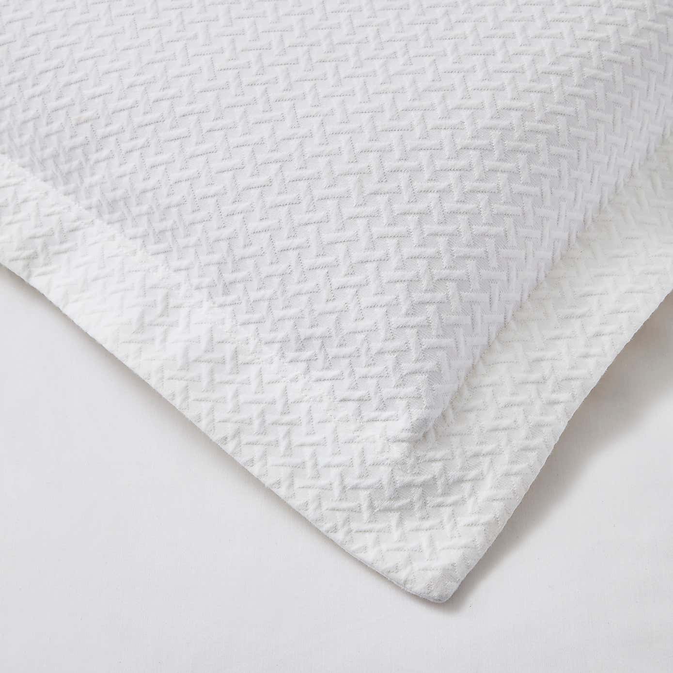 Dorma Purity Cardinham 100% Cotton White Continental Pillowcase