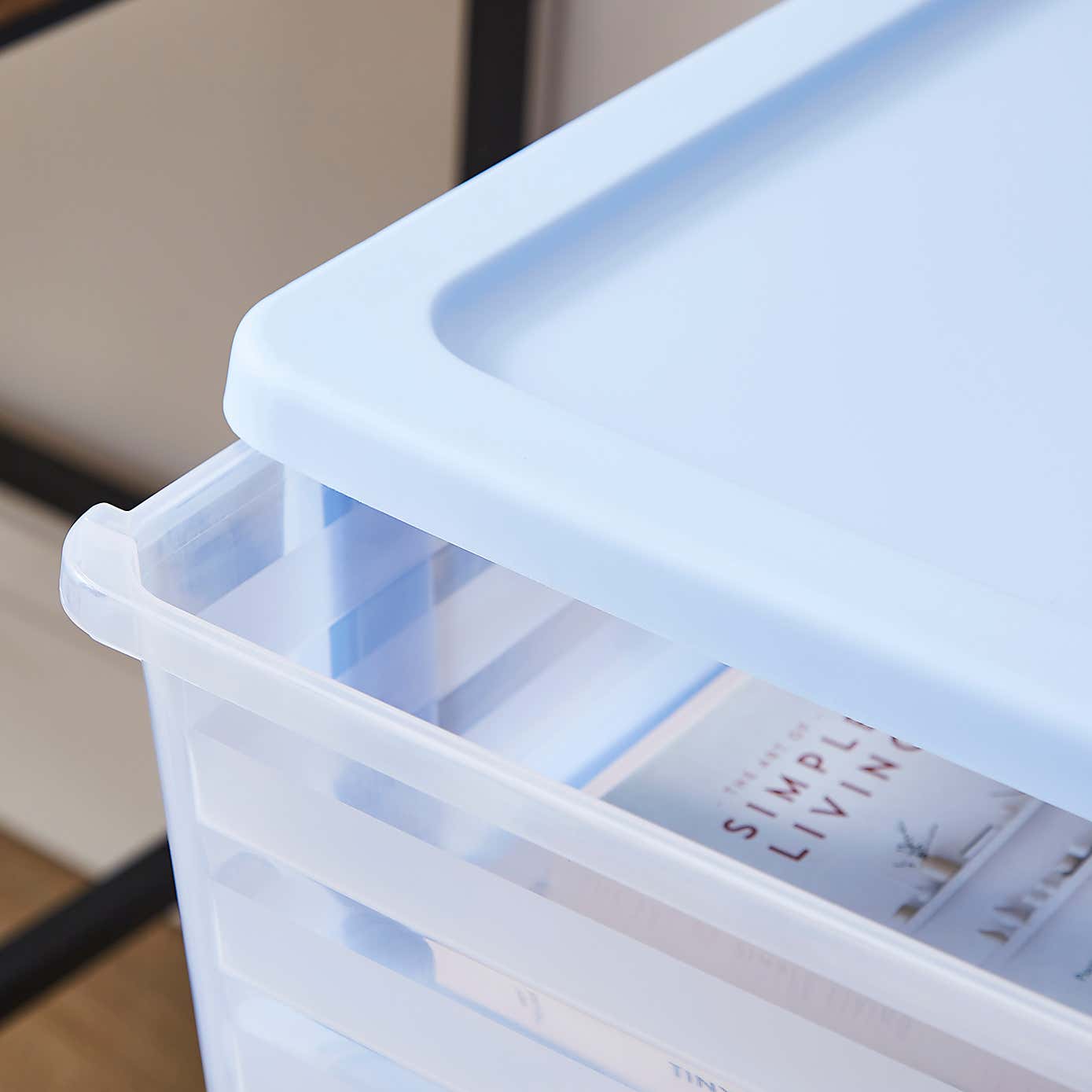 Plastic 4 Drawer Storage Tower Unit