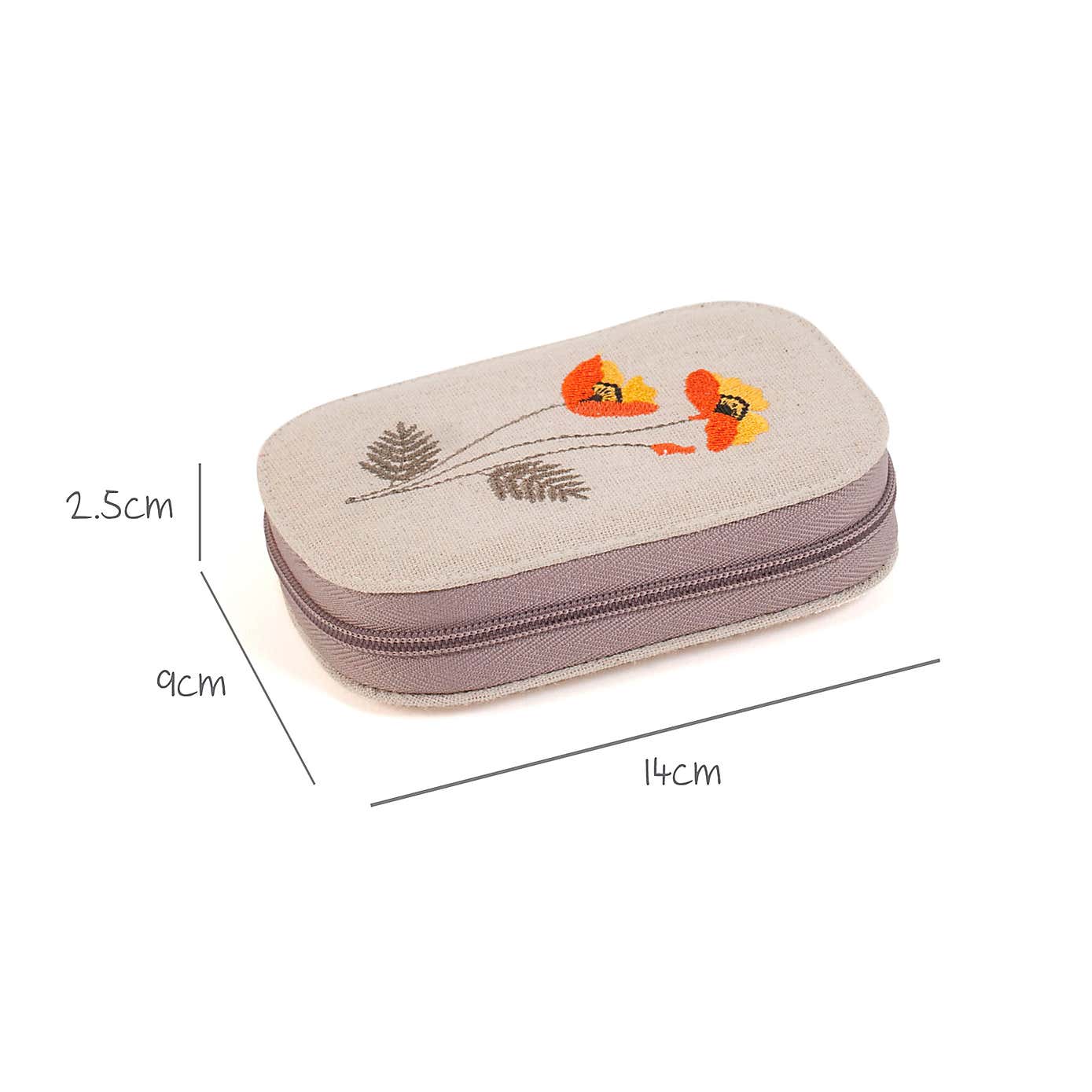 Hobby Gift Red Wildflowers Sewing Kit