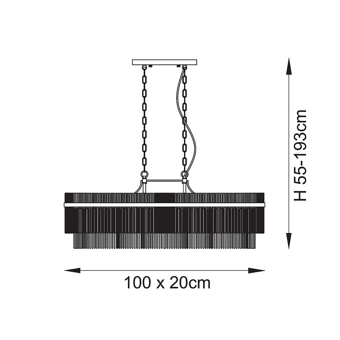 Vogue Langdon Art Deco 4 Light Adjustable Pendant Light