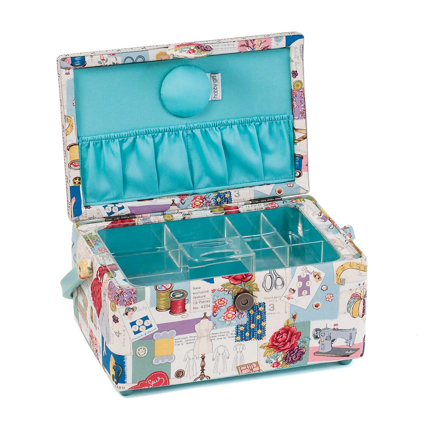 Hobby Gift Sew Retro Medium Sewing Box Multi