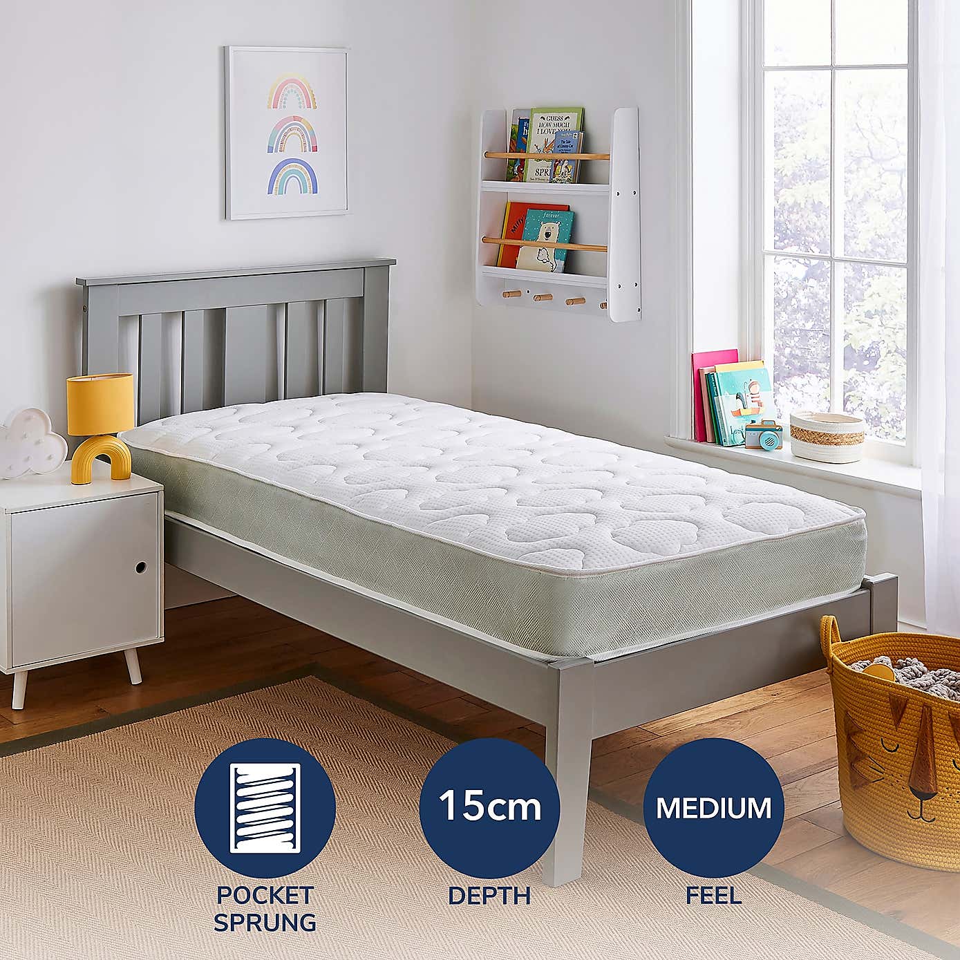 Fogarty Kids 600 Pocket Spring Single Mattress