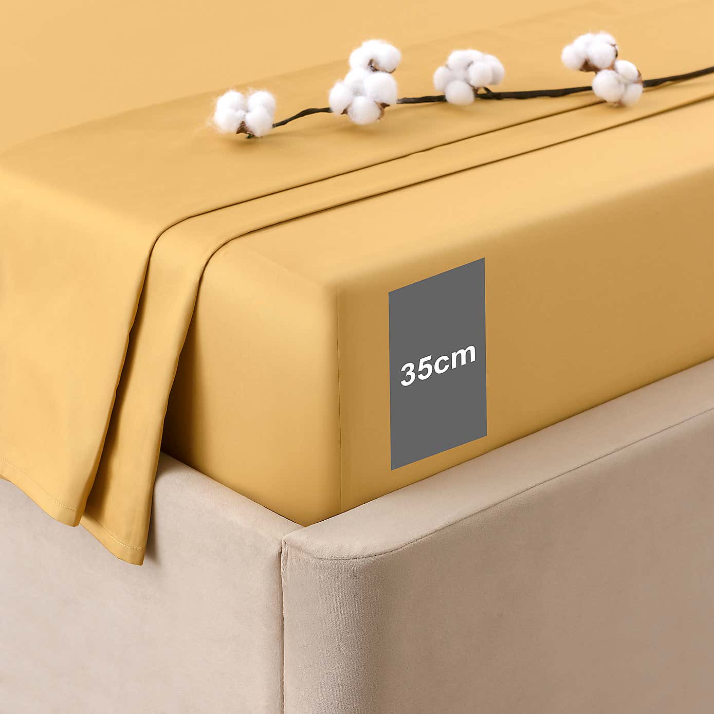 Dorma 300 Thread Count 100% Cotton Sateen Plain Fitted Sheet