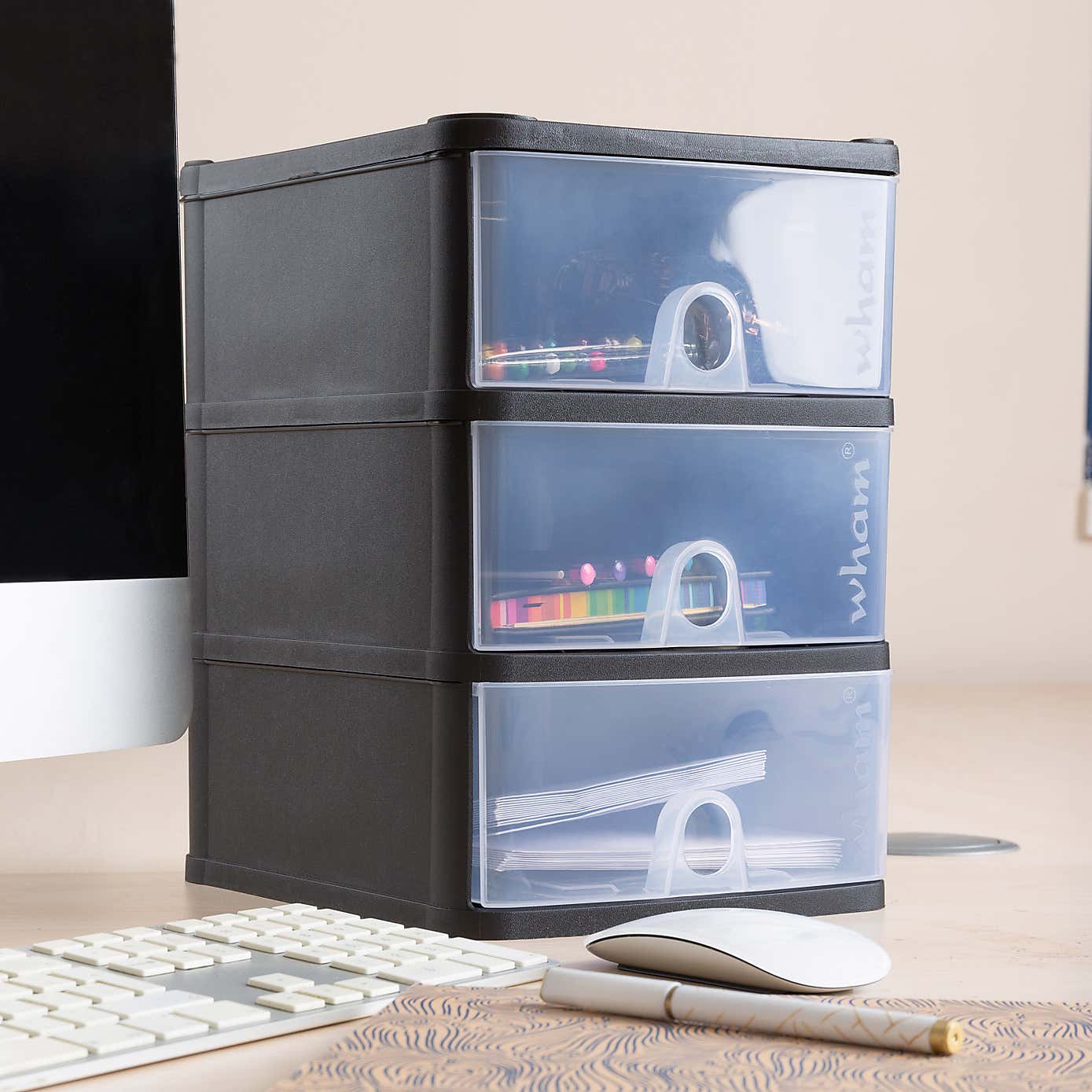 Wham Handy 3 Drawer Storage Tower Unit