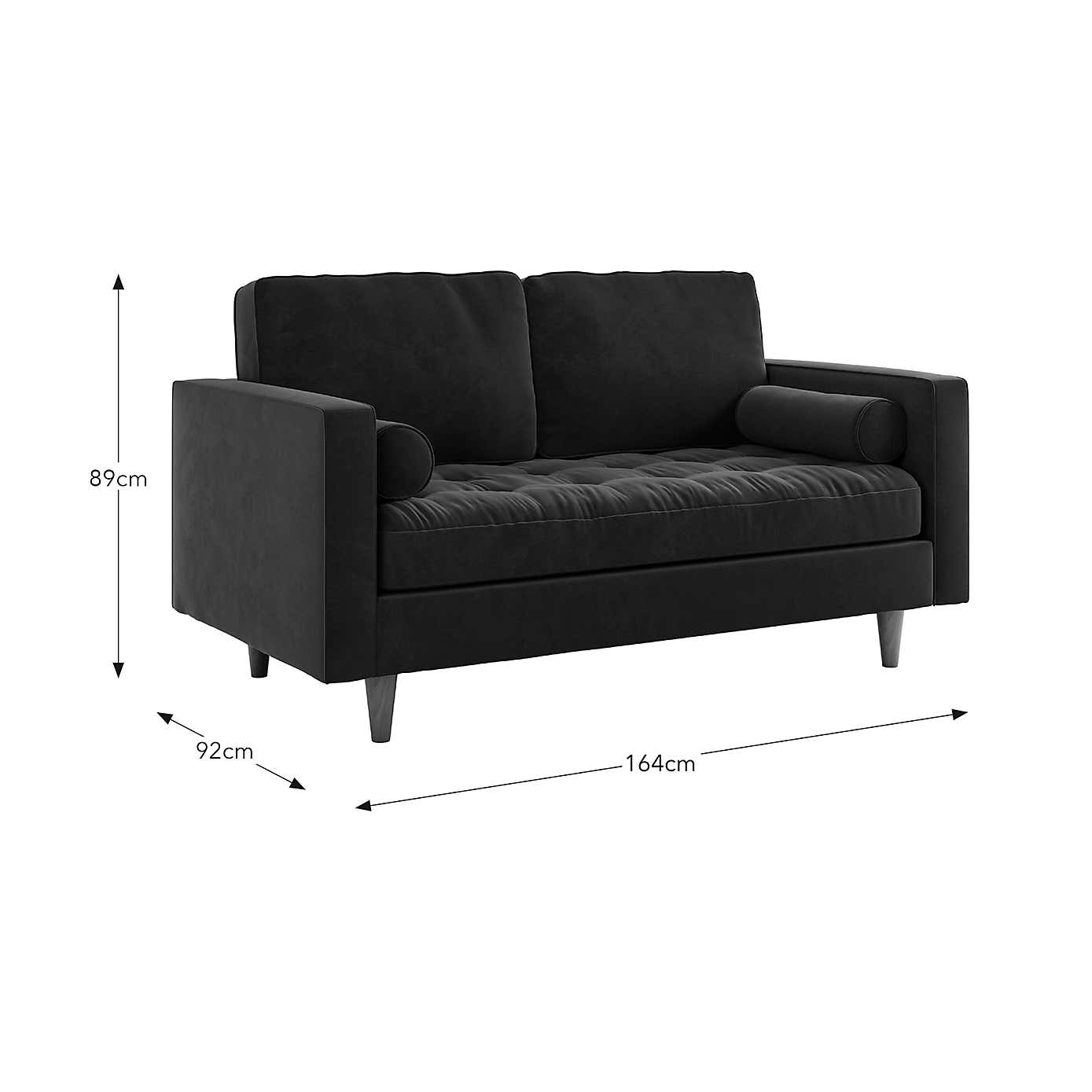 Zoe Casual Sit Velvet 2 Seater Sofa