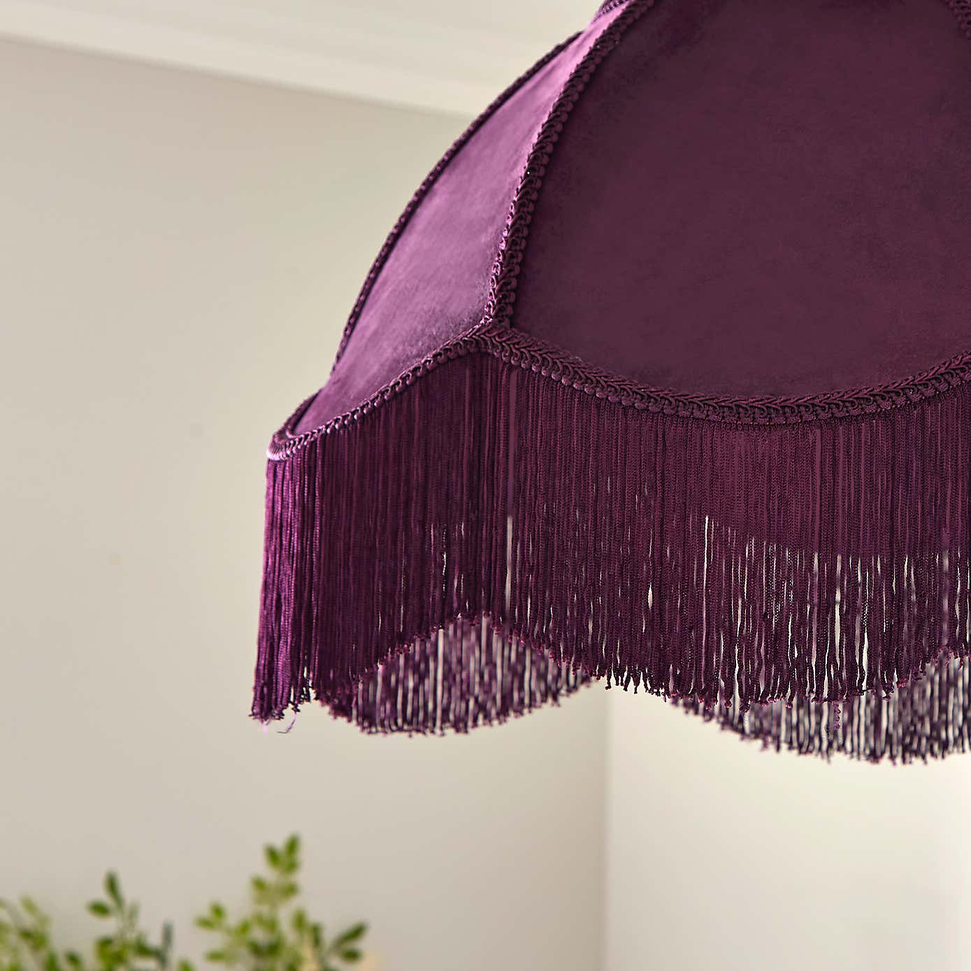 Carmona Fringed Velvet Lamp Shade