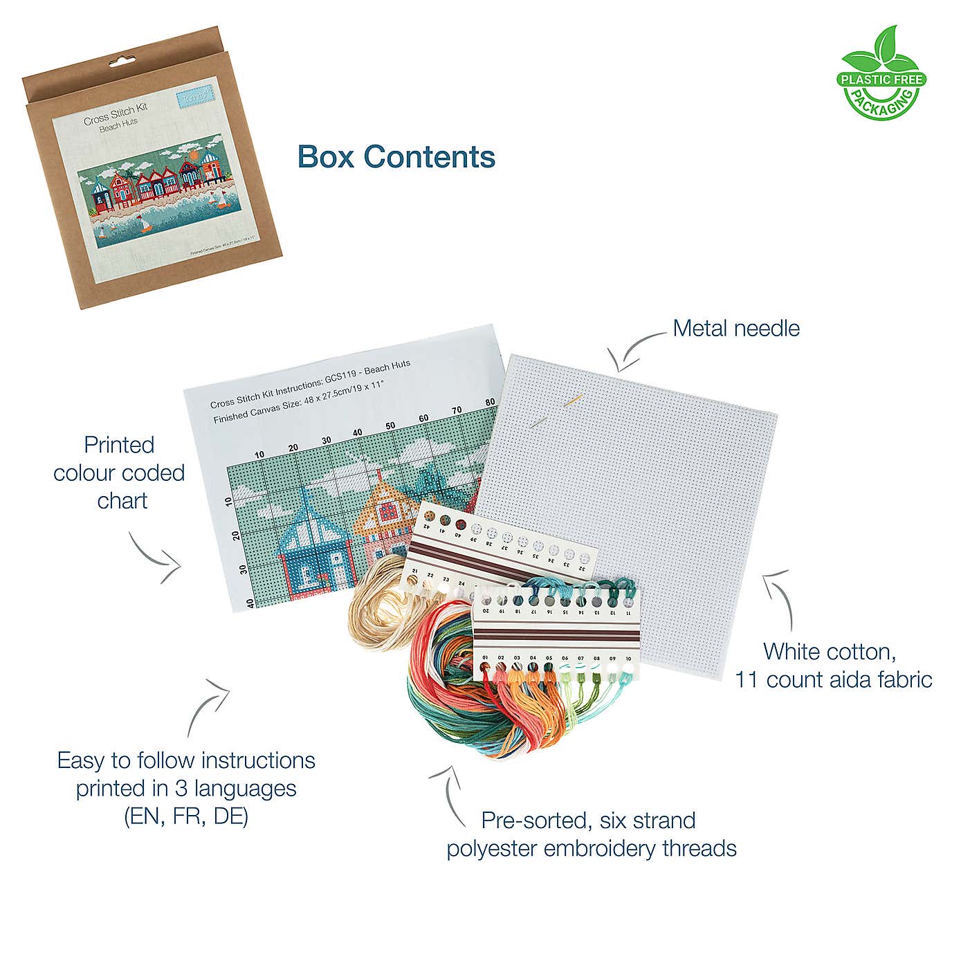 Cross Stitch Large Beach Hut