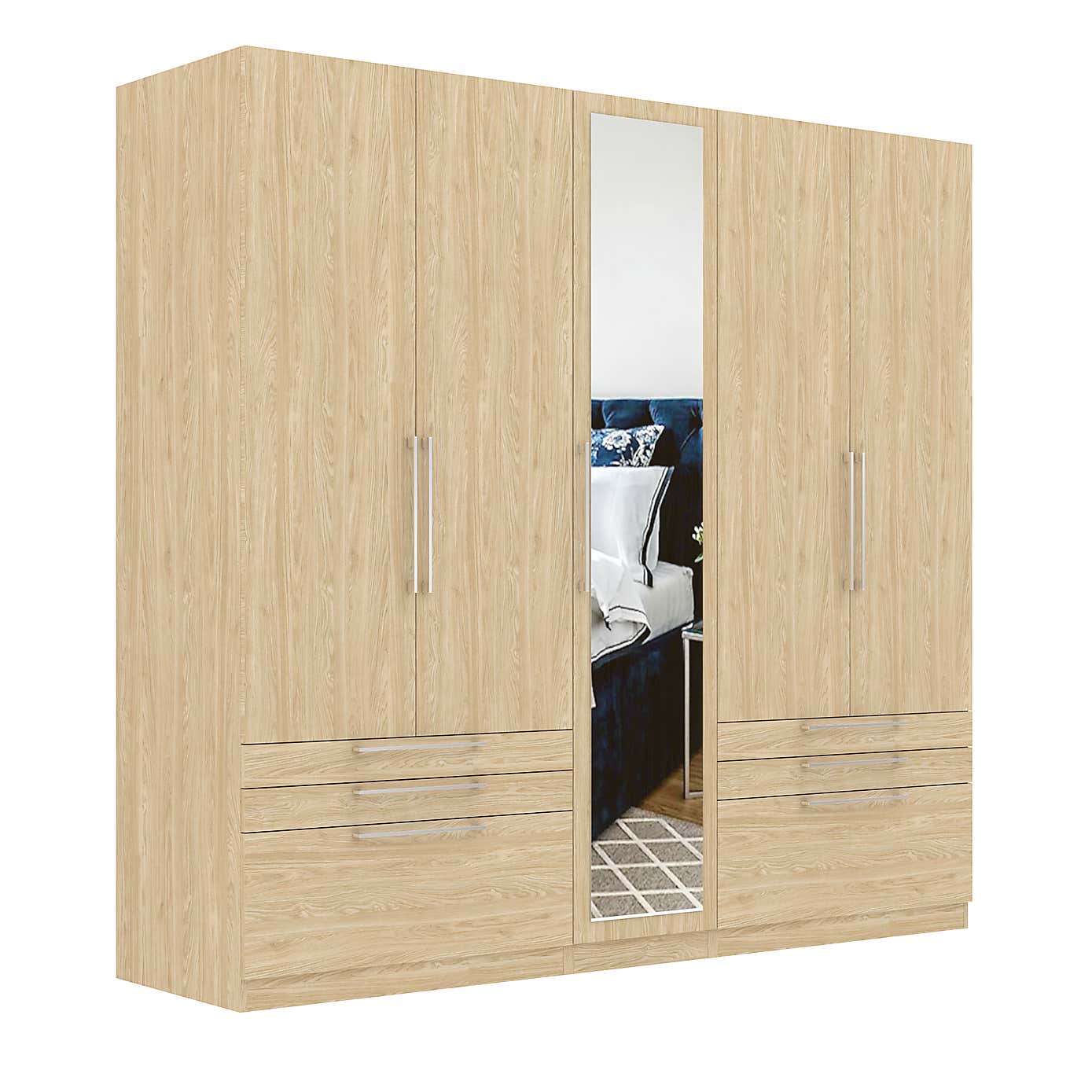 Foster 5 Door 6 Drawer Wardrobe
