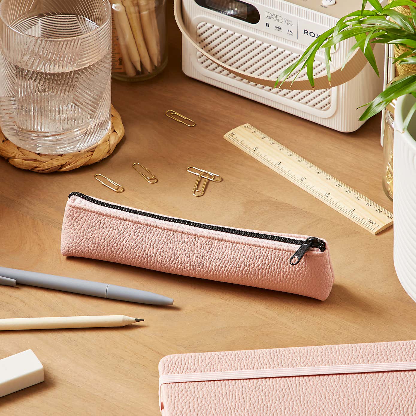 Waters Noble Premium Faux Leather Pencil Case