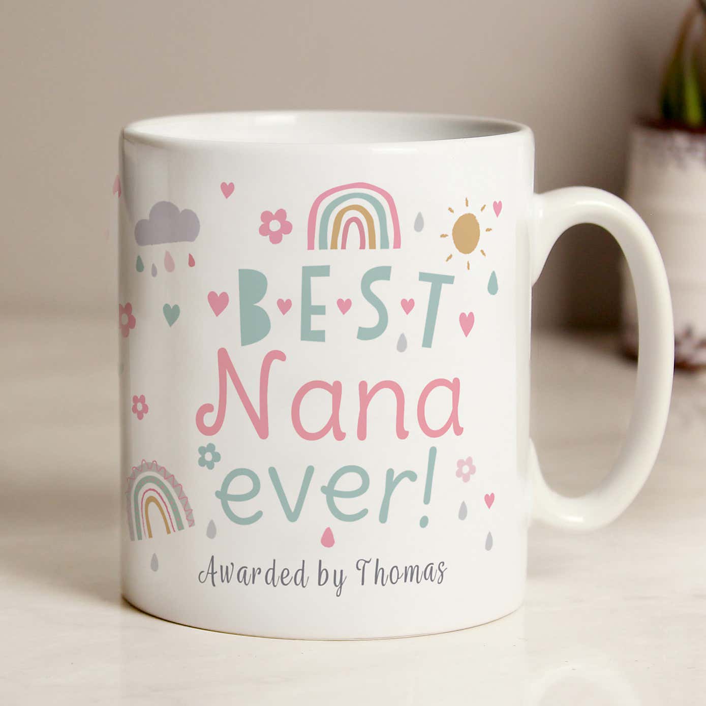 Personalised Best Ever Rainbows and Sunshine Mug