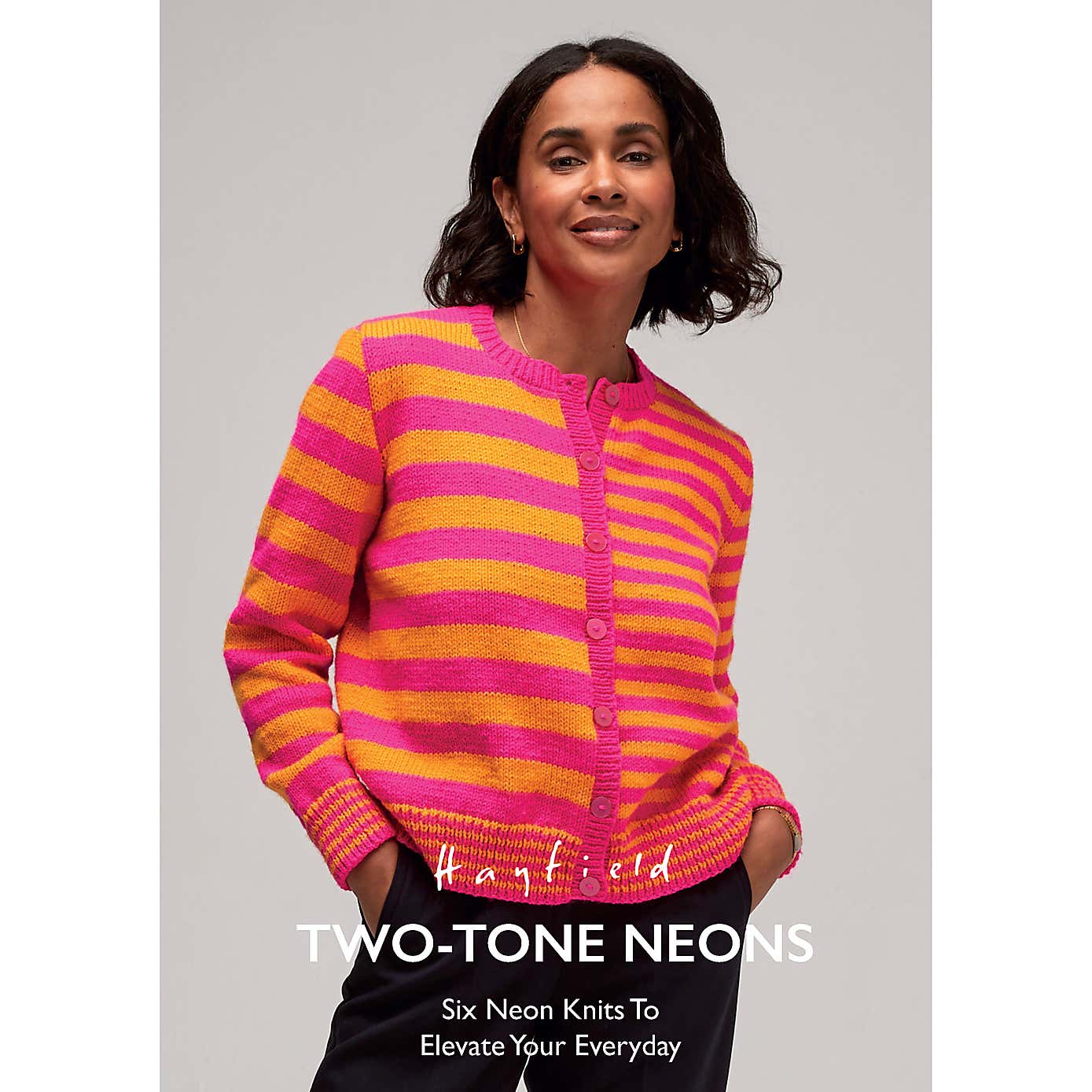 Two Tone Neons In Bonus Double Knit Pattern Book