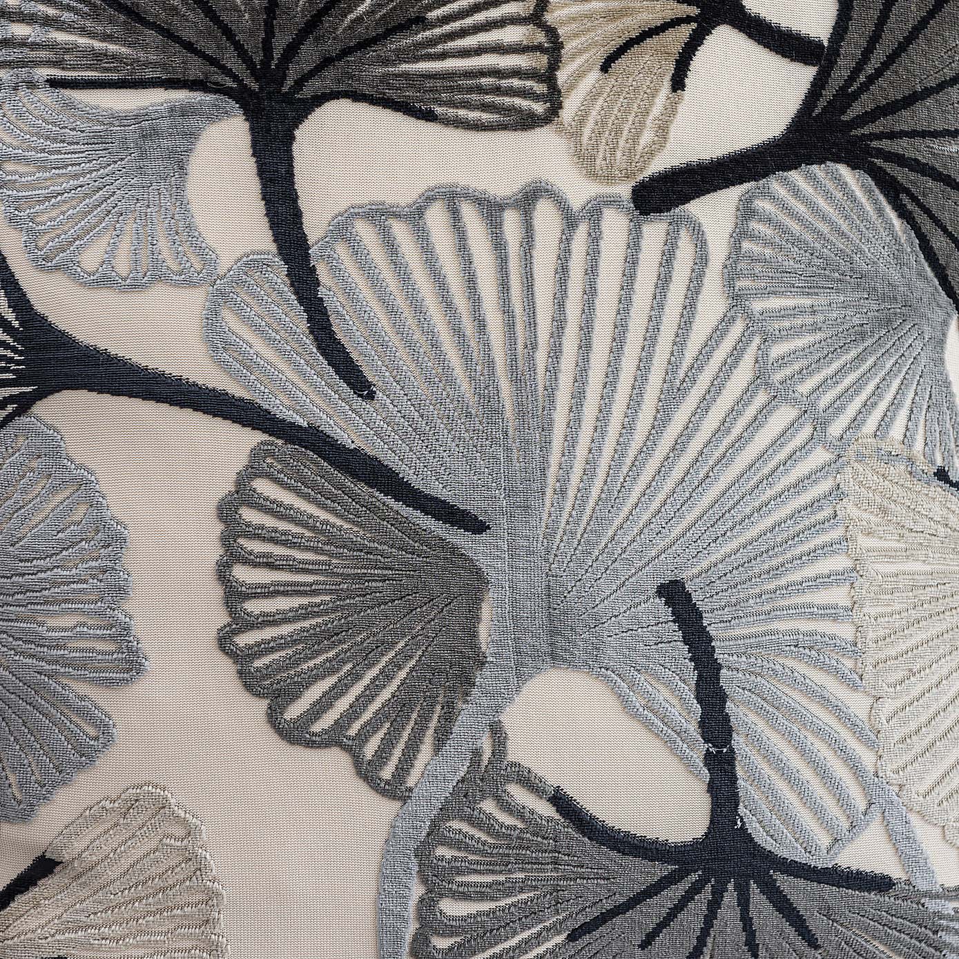 Gingko Cut Velvet Square Cushion