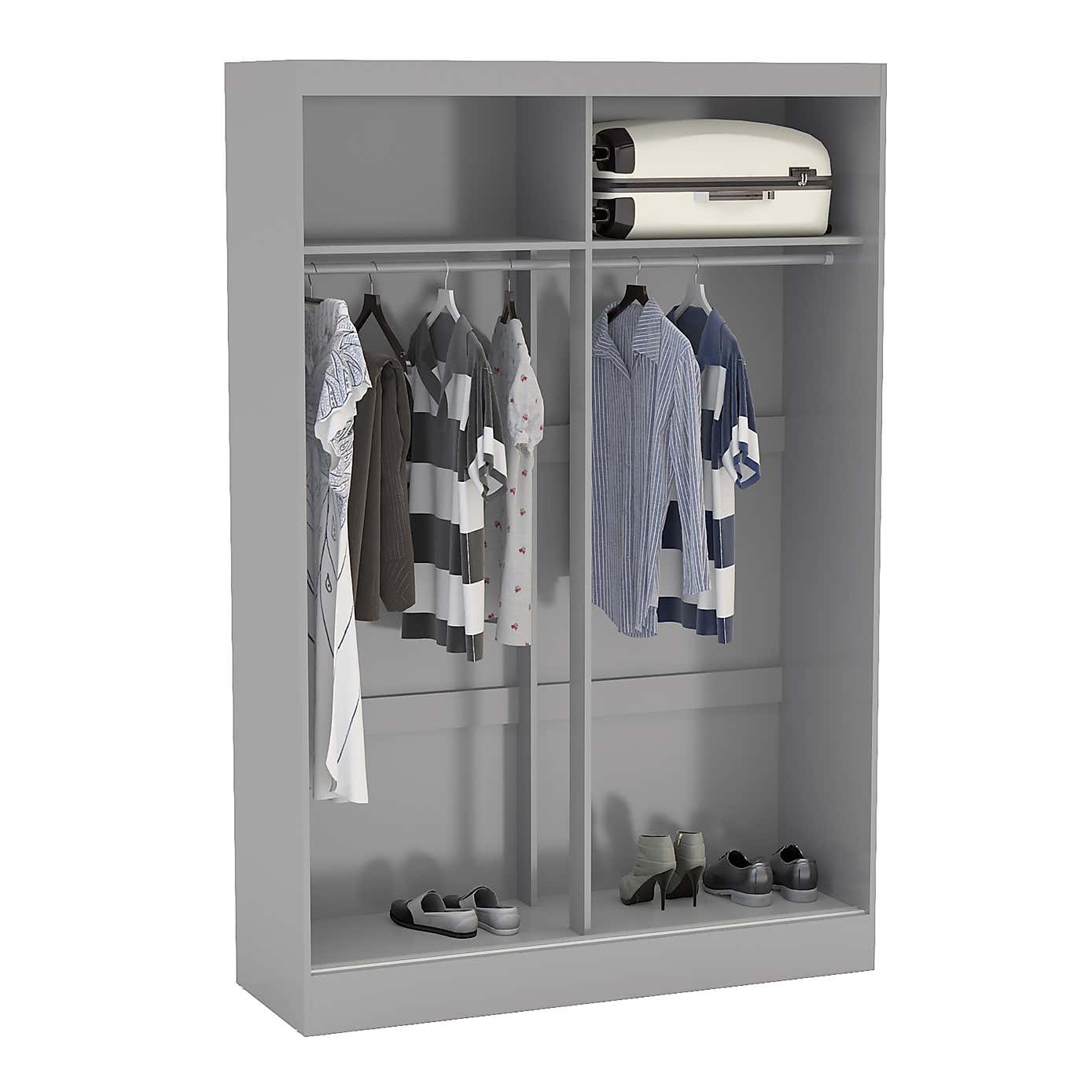 Lynx Grey Double Sliding Wardrobe
