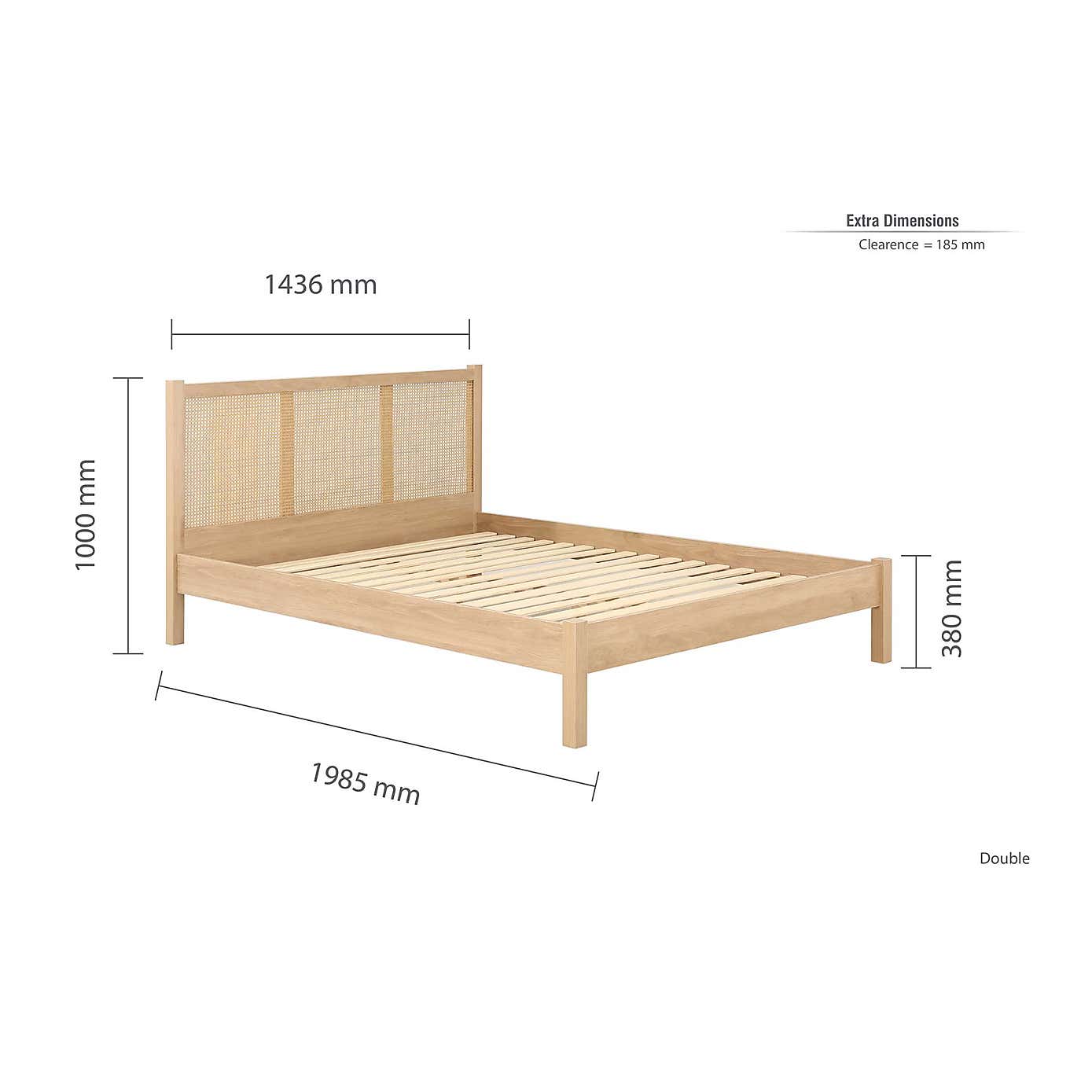 Birlea Croxley Rattan Bed