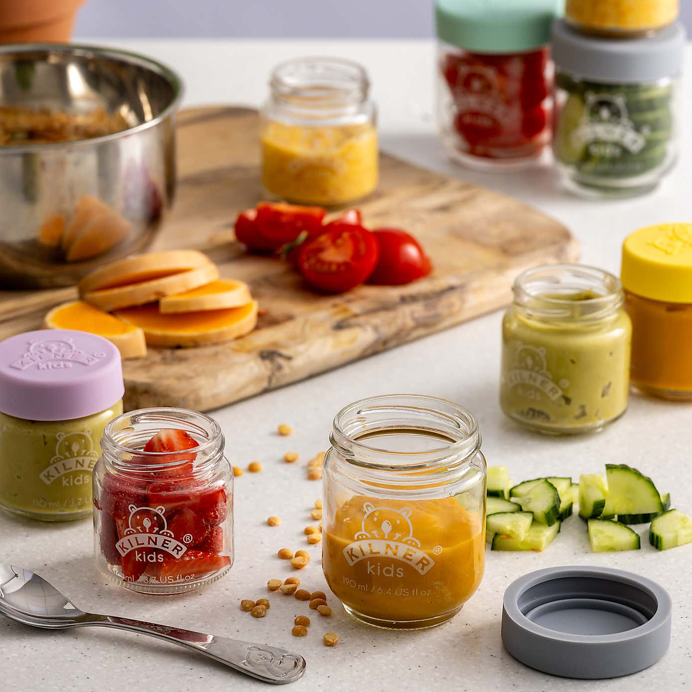 Kilner Set of 6 Kids Jars, 190ml