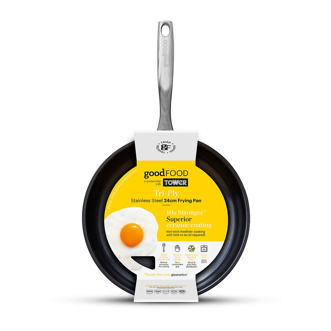 Good Food Tri Ply 24cm Frying Pan