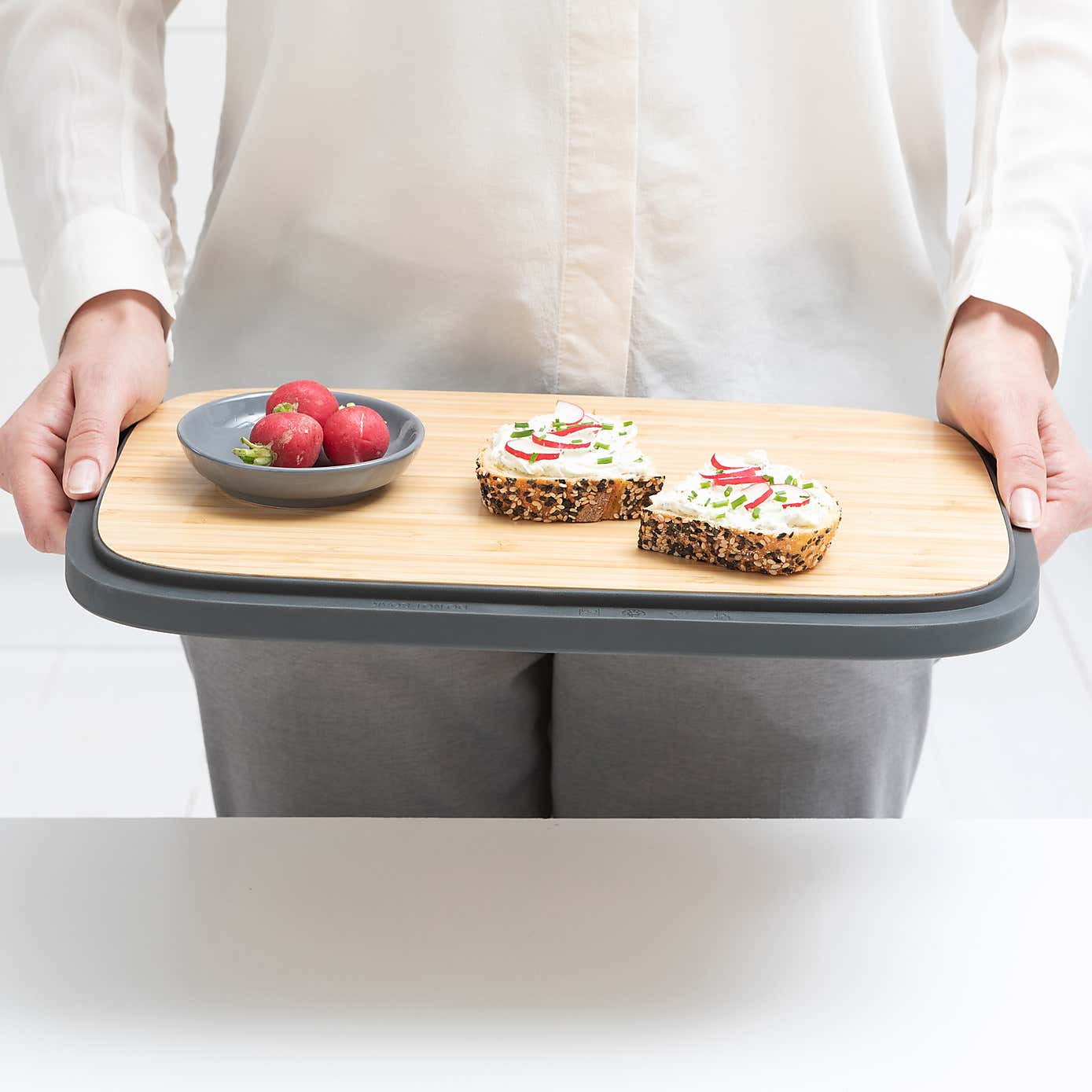 Brabantia Dark Grey Nic Bread Bin