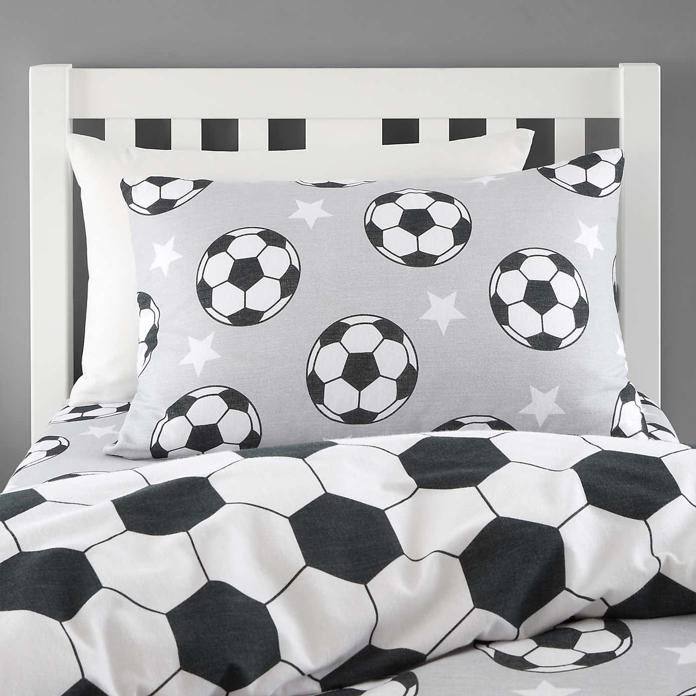Catherine Lansfield Football Stars Brushed Cotton Duvet Cover and Pillowcase Set