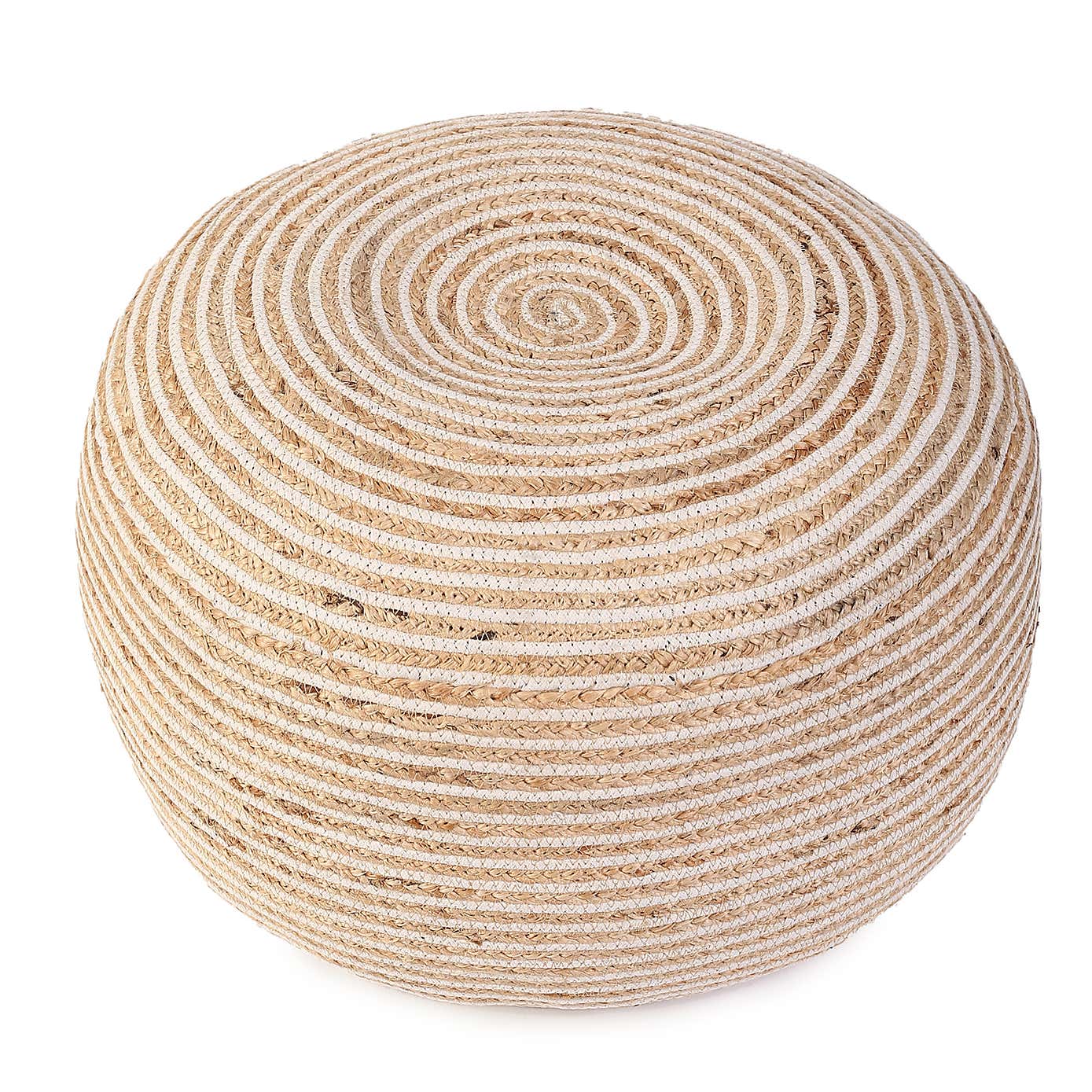 Kaikoo Jute Stripe Bean Bag Pouffe