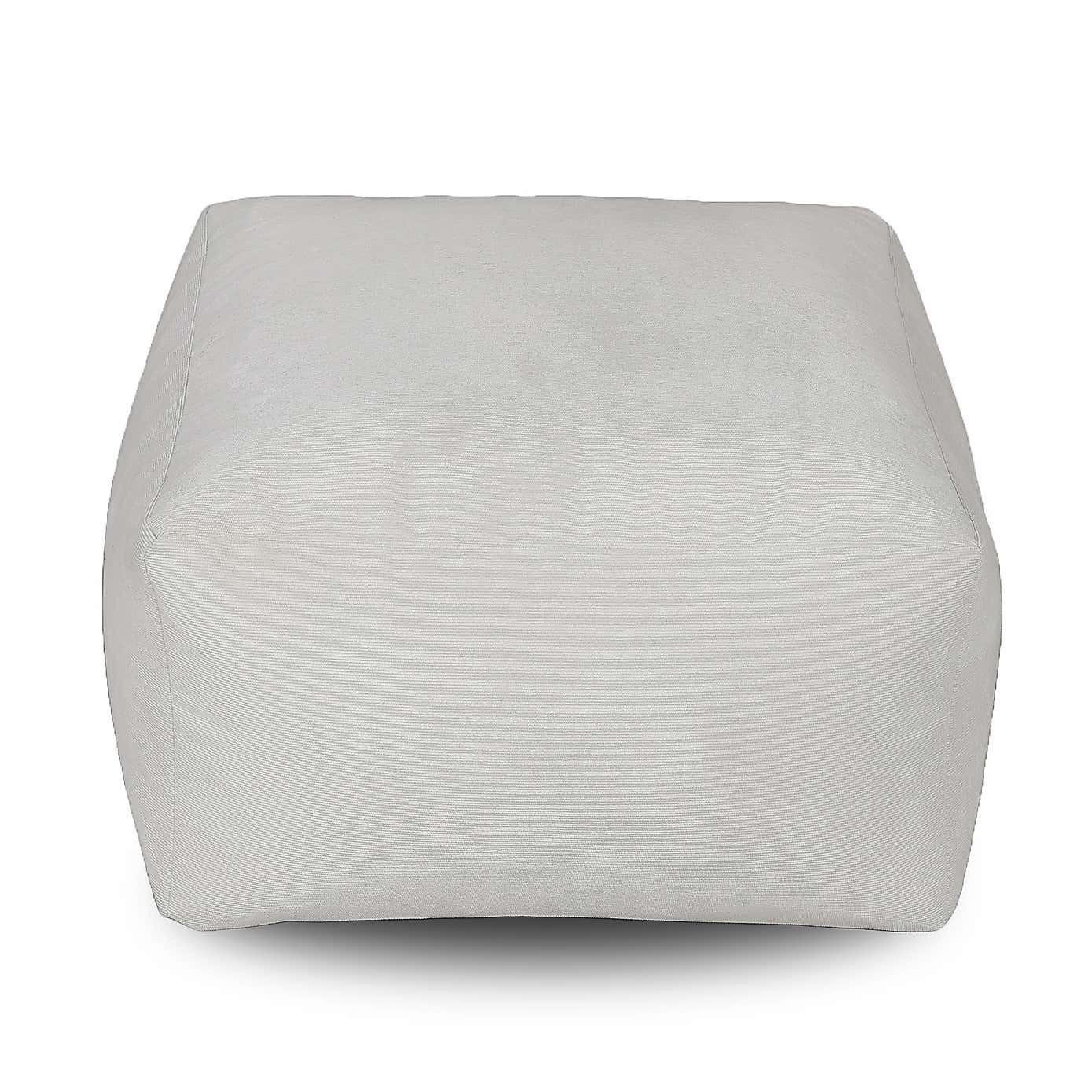 Kaikoo Grey Cord Square Beanbag Slab