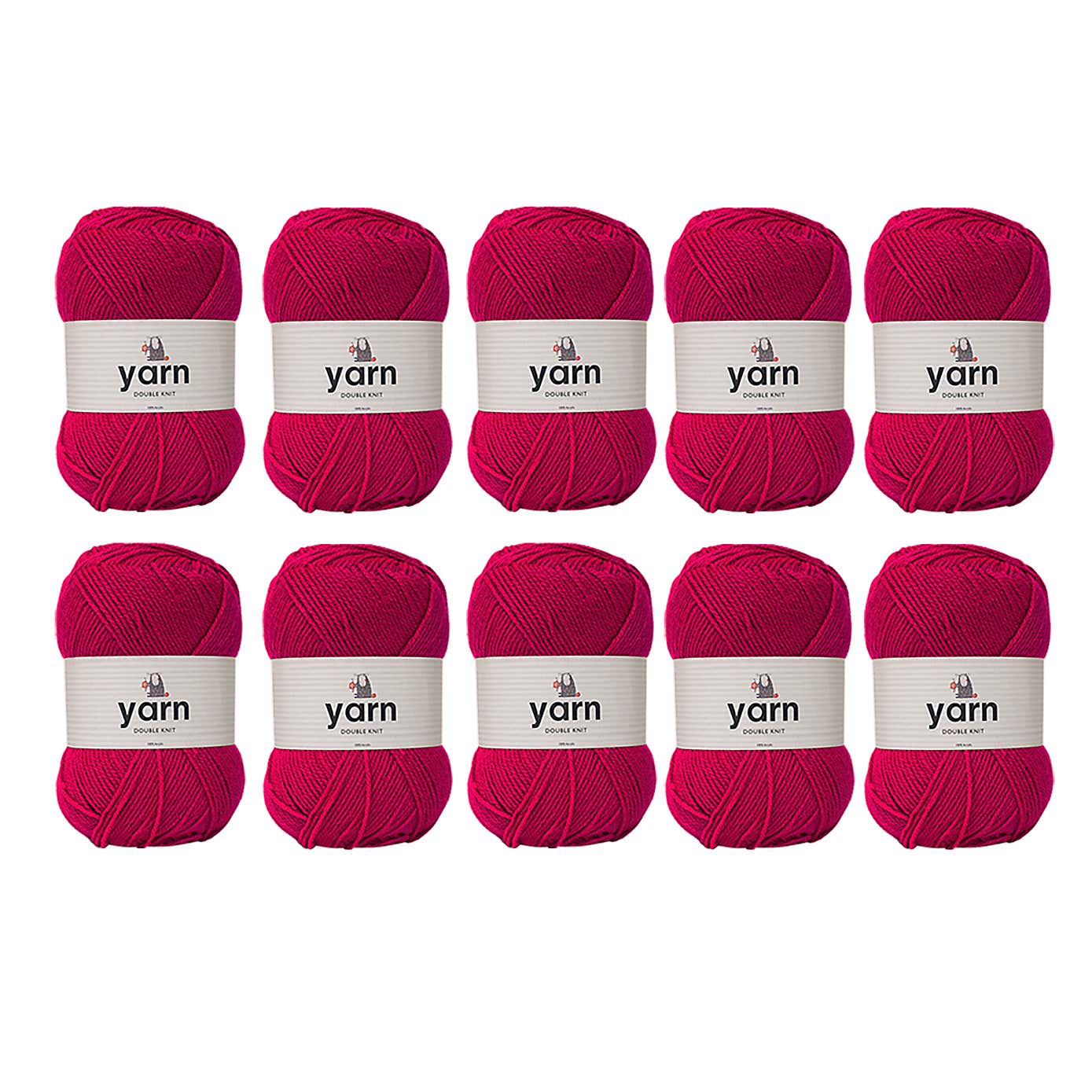 Pack of 10 DK Yarn 100g Balls