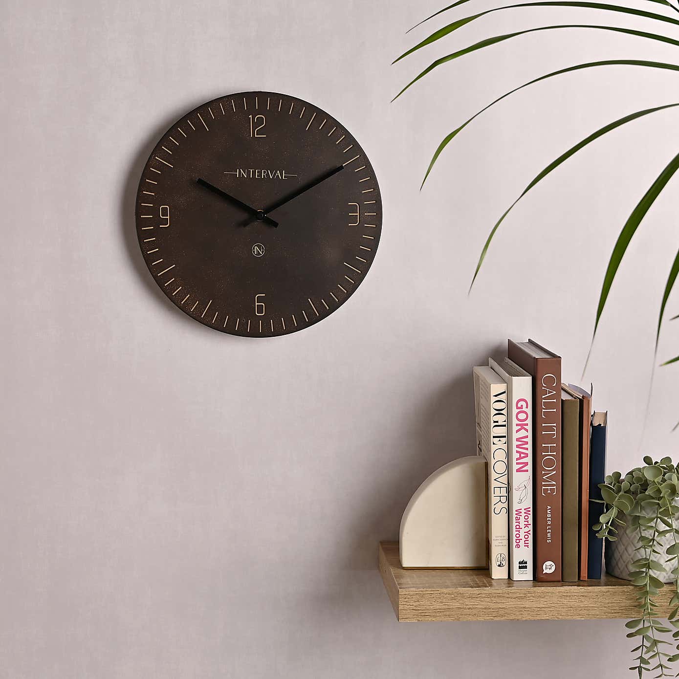 Interval Narrow Baton Resin Wall Clock