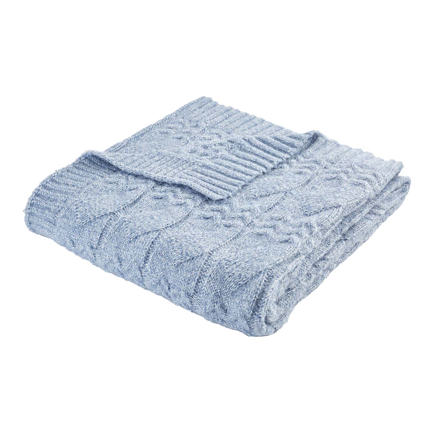Bianca Cosy Soft Cable Knit Throw 130cm x 170cm