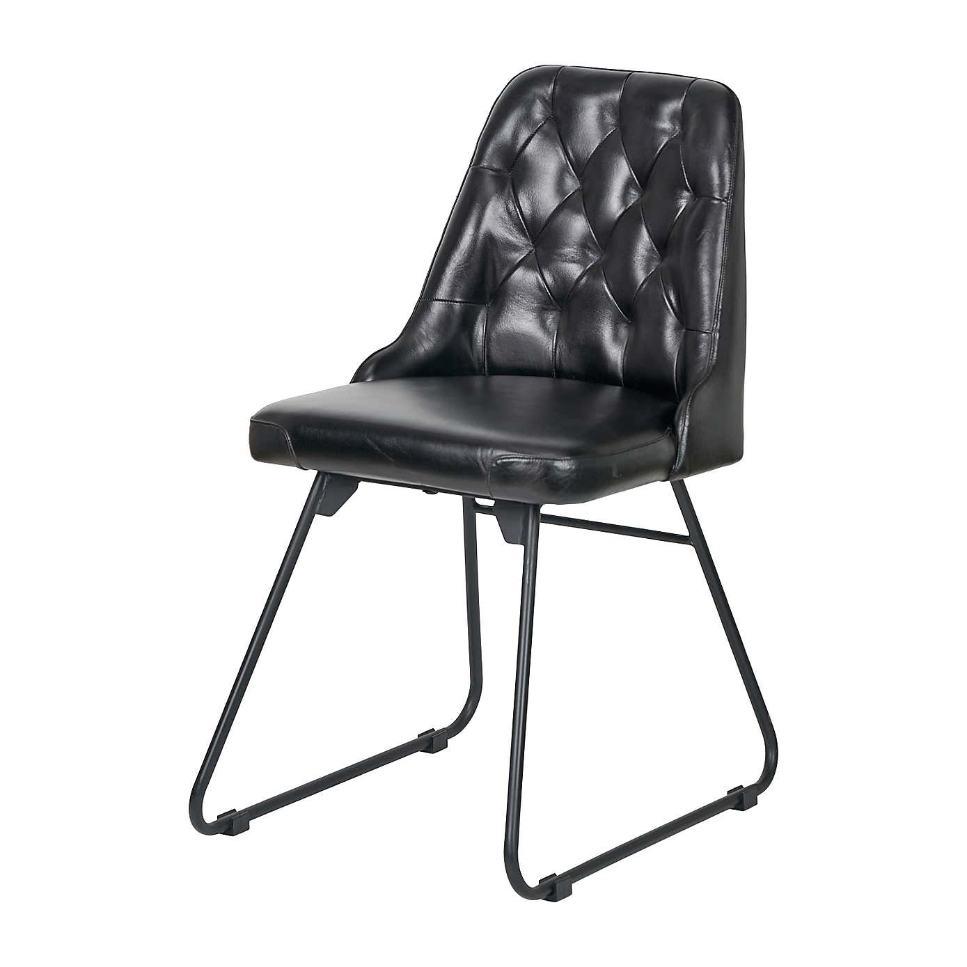 Camillo Diamond Back Dining Chair, Leather