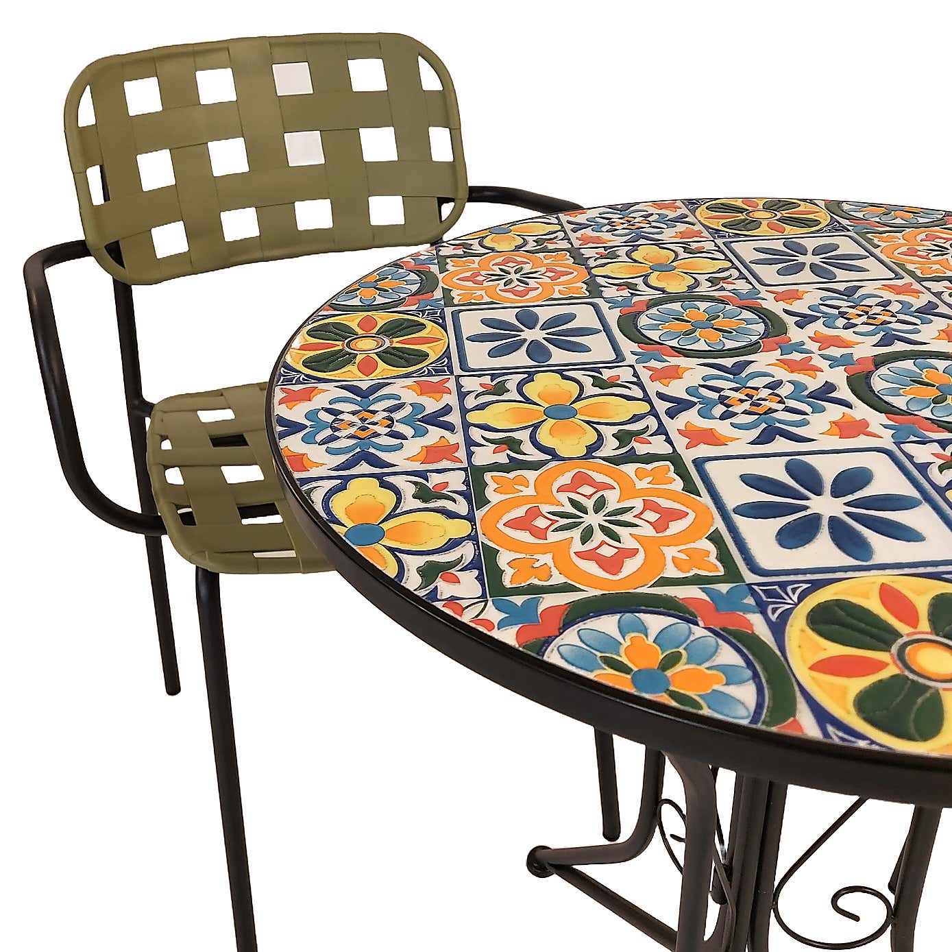 Summer Terrace Charlotte Round Bistro Table with 2 Karin Chairs