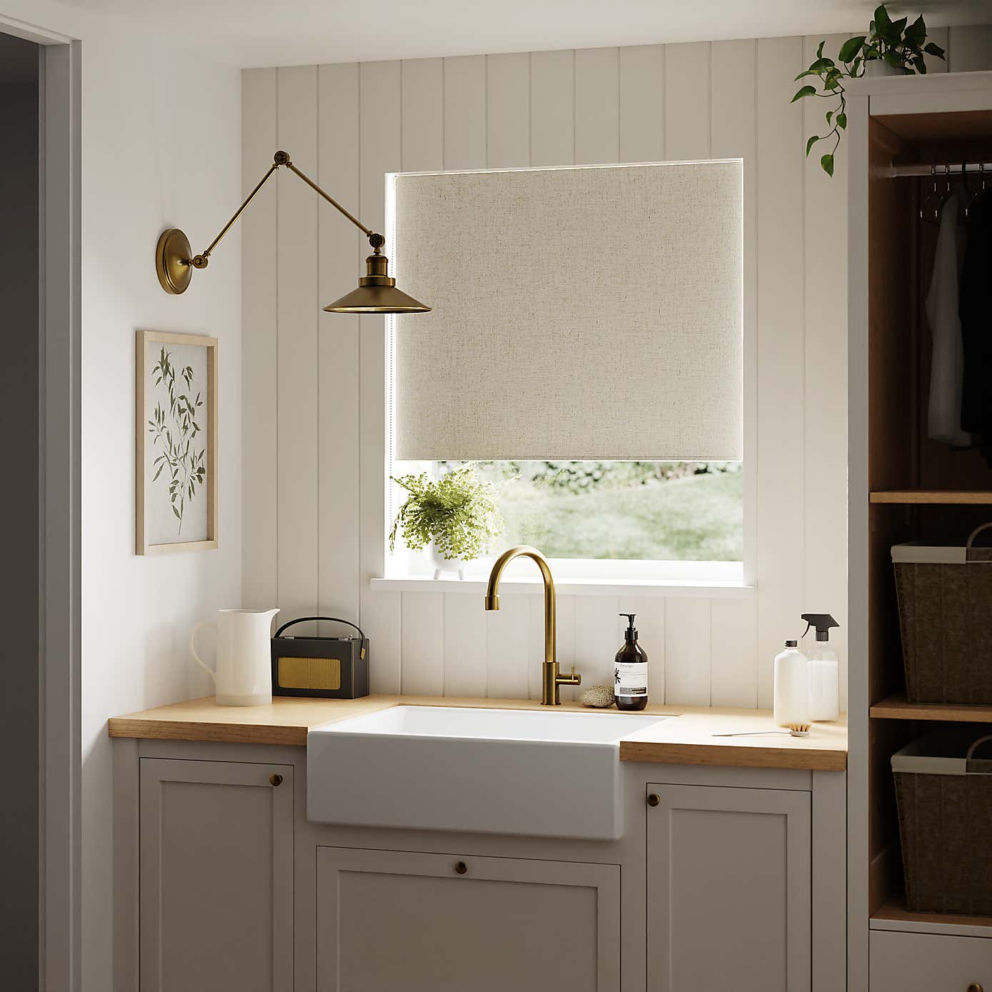 Linen Mix Blackout Roller Blind
